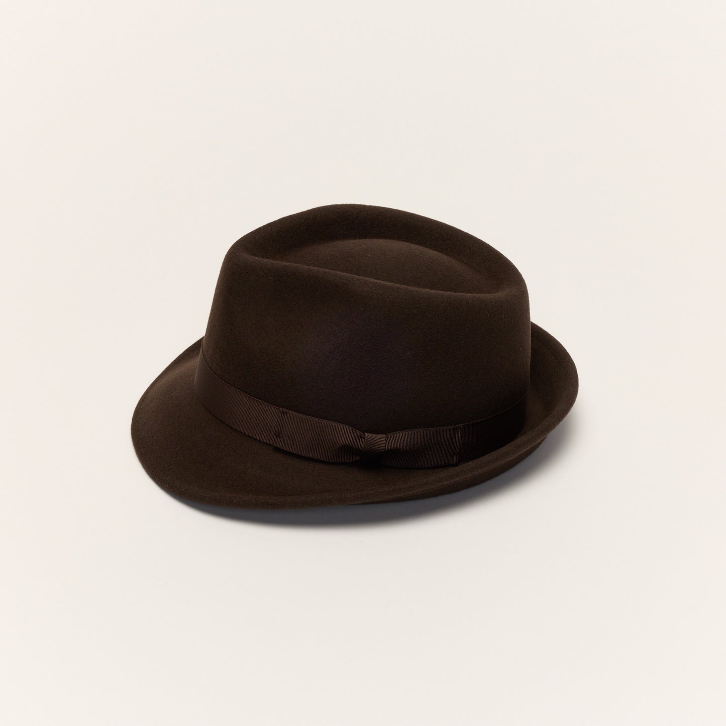
                  
                    Brown Trilby Hat With Teardrop Crown
                  
                