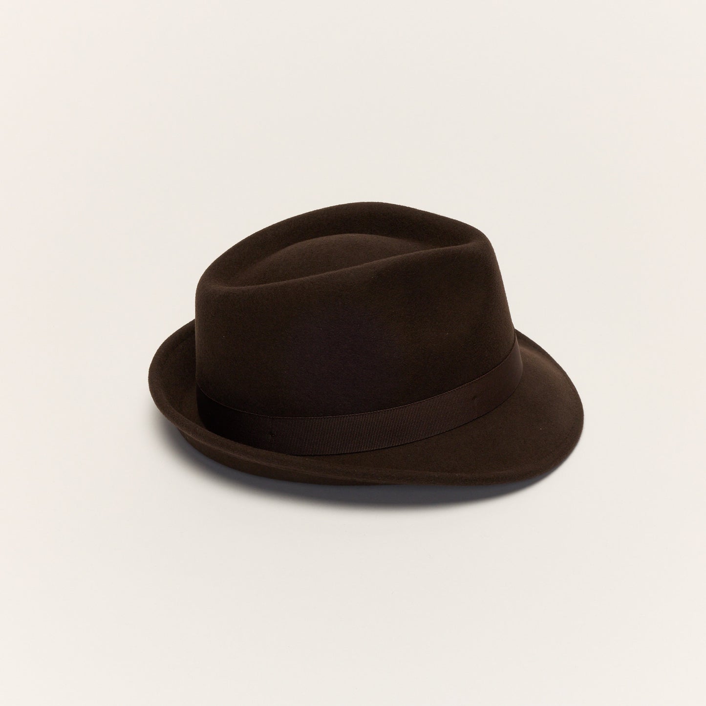 
                  
                    Brown Trilby Hat With Teardrop Crown
                  
                