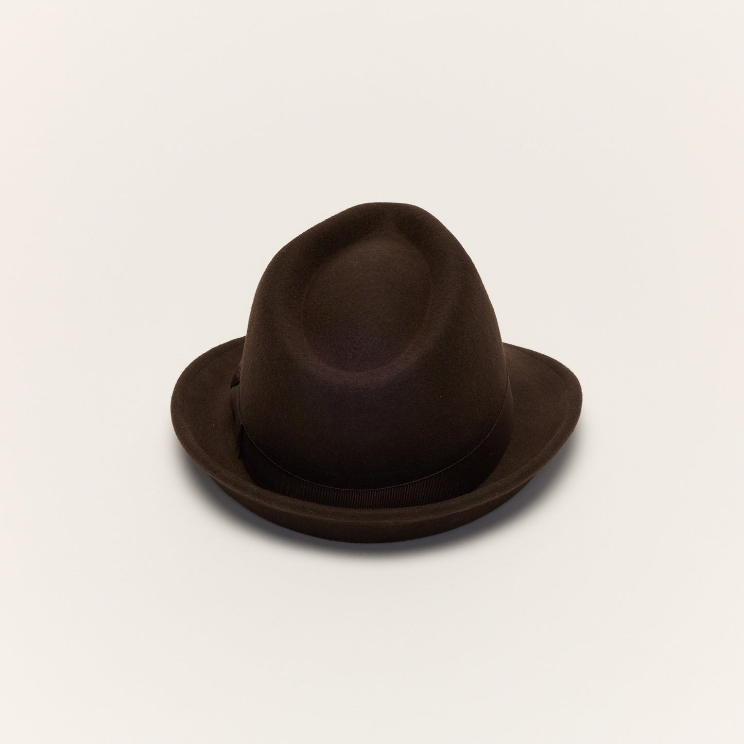 
                  
                    Brown Trilby Hat With Teardrop Crown
                  
                