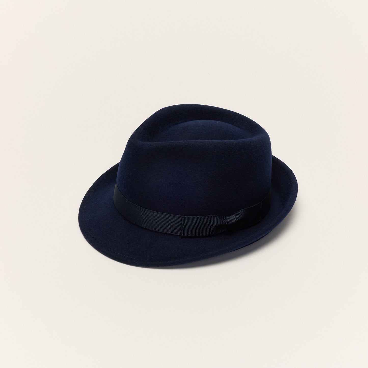 
                  
                    Navy Trilby Hat With Teardrop Crown
                  
                