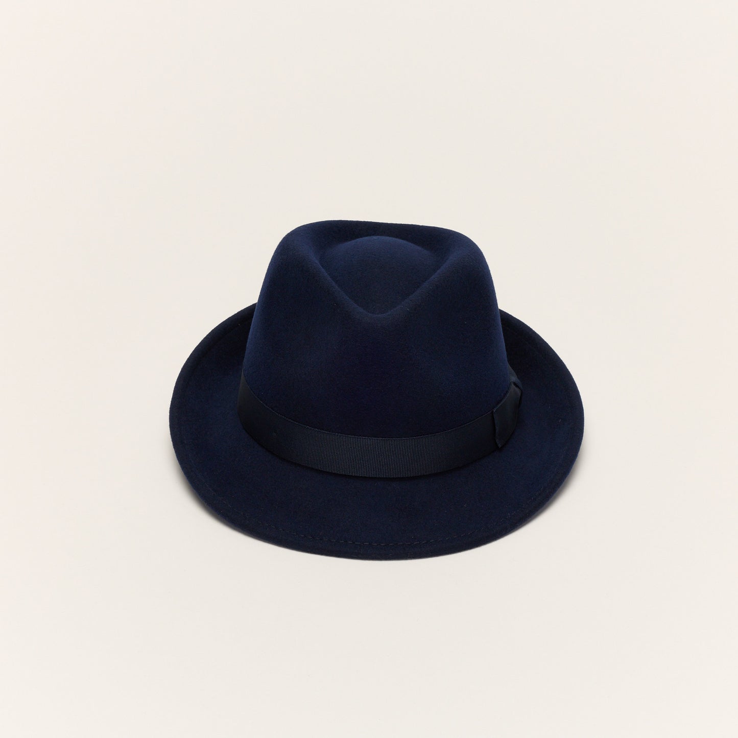
                  
                    Navy Trilby Hat With Teardrop Crown
                  
                