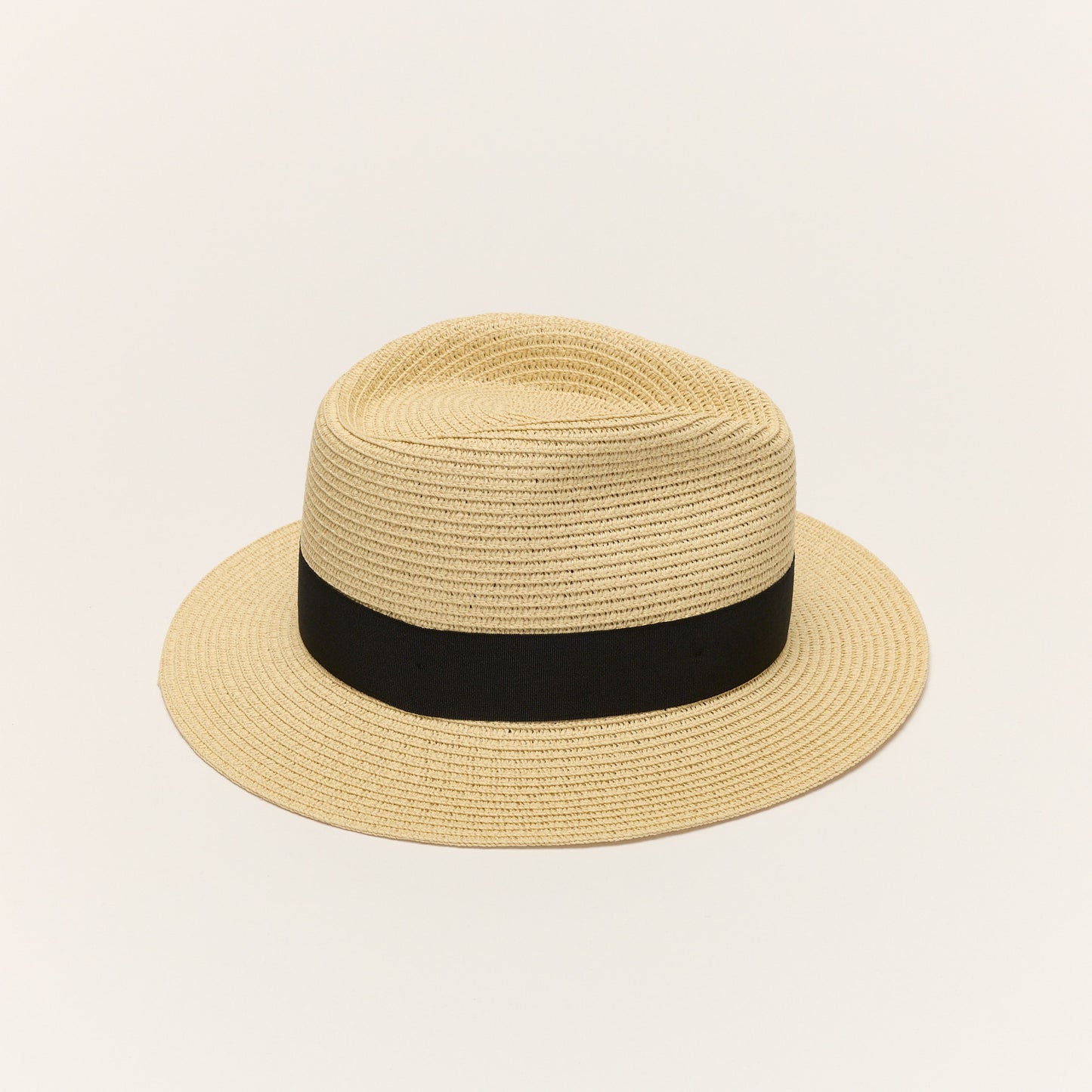 
                  
                    Beige Paper Straw Fedora Hat With Ribbon Band
                  
                