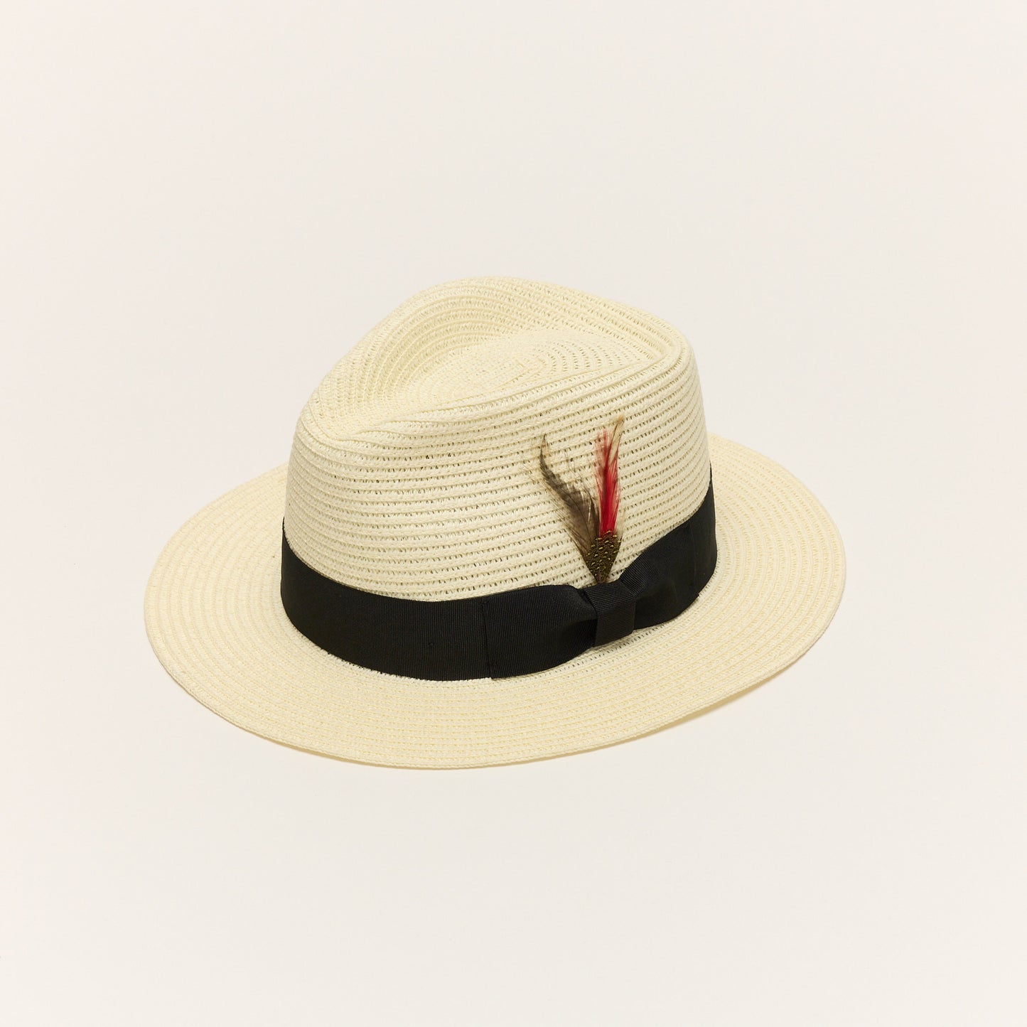 
                  
                    Cream Paper Straw Fedora Hat With Ribbon Band
                  
                