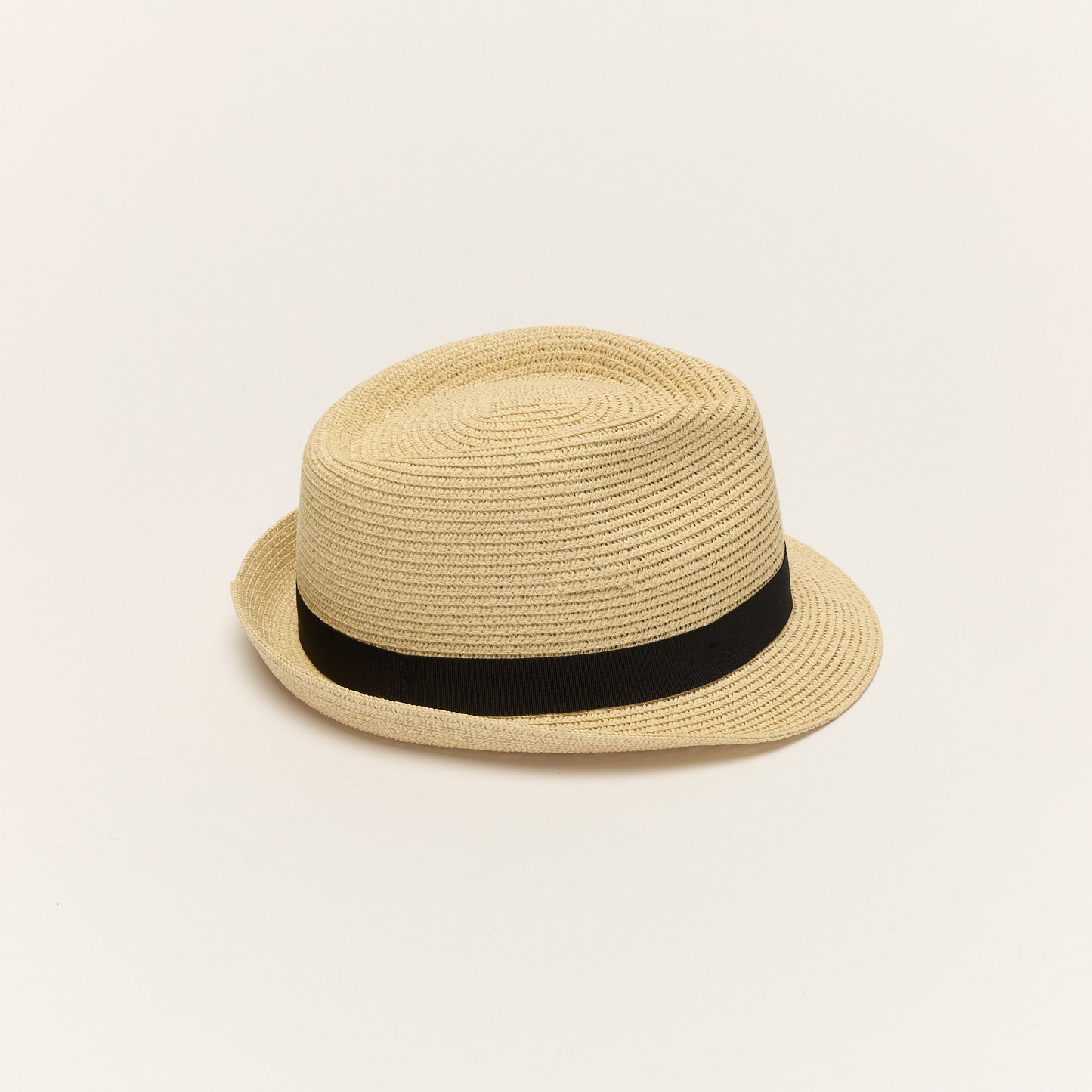 
                  
                    Beige Summer Straw Trilby Hat With Feather
                  
                