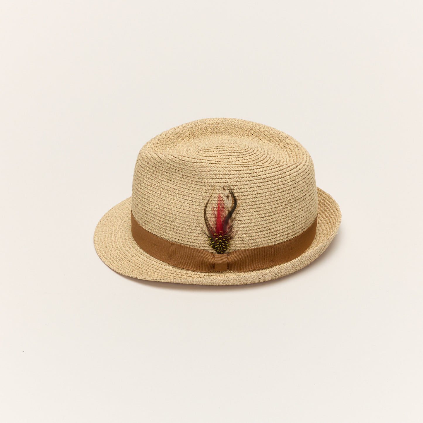 
                  
                    Natural Summer Straw Trilby Hat With Feather
                  
                