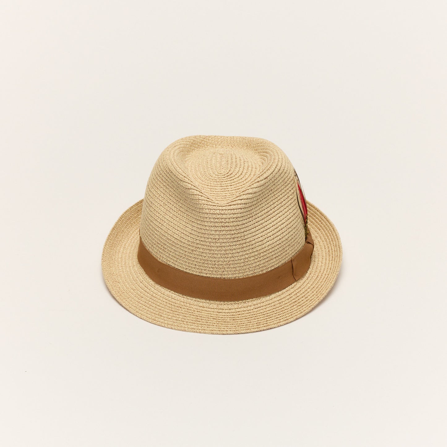 
                  
                    Natural Summer Straw Trilby Hat With Feather
                  
                
