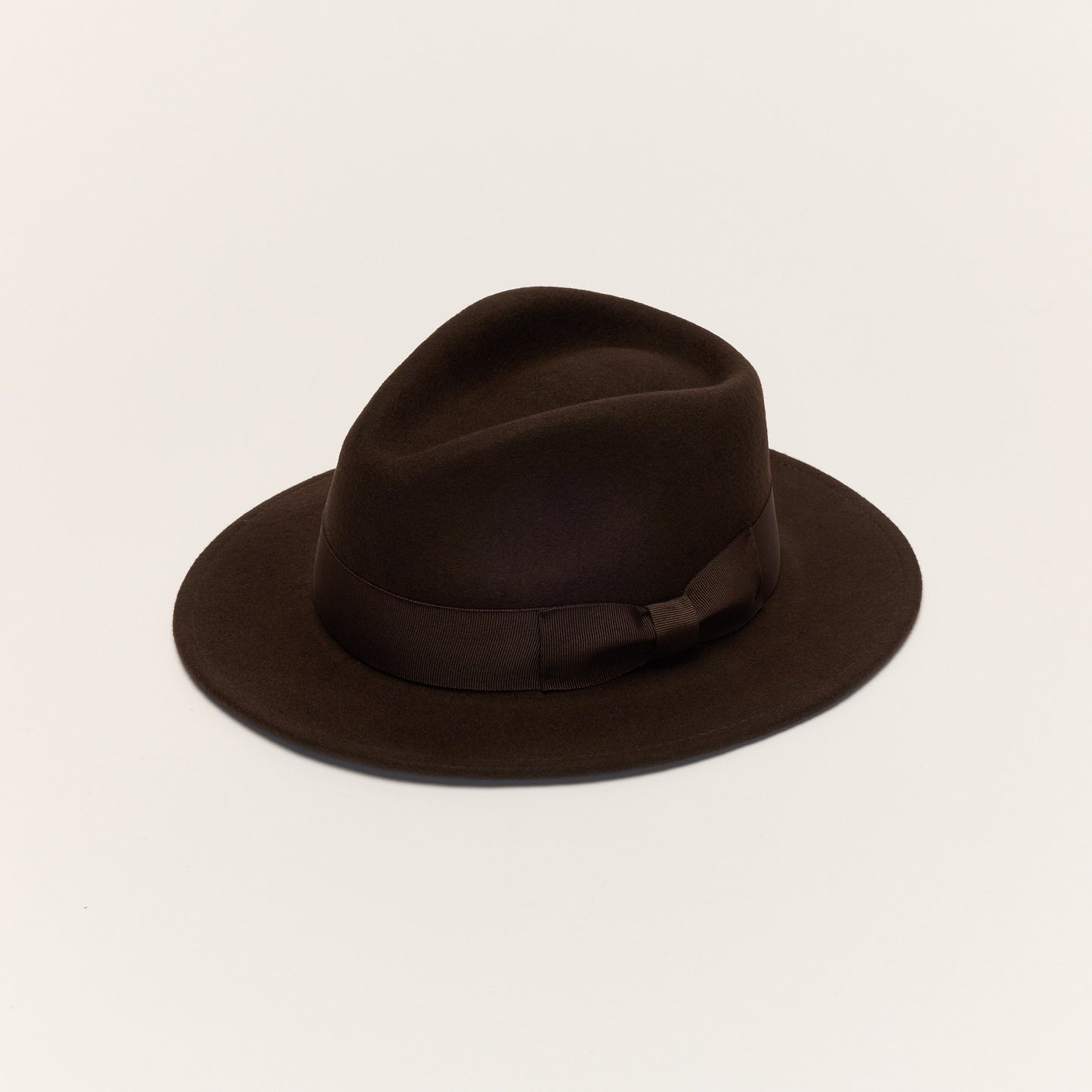 
                  
                    Brown Wool Felt Fedora Hat With Bow Band
                  
                