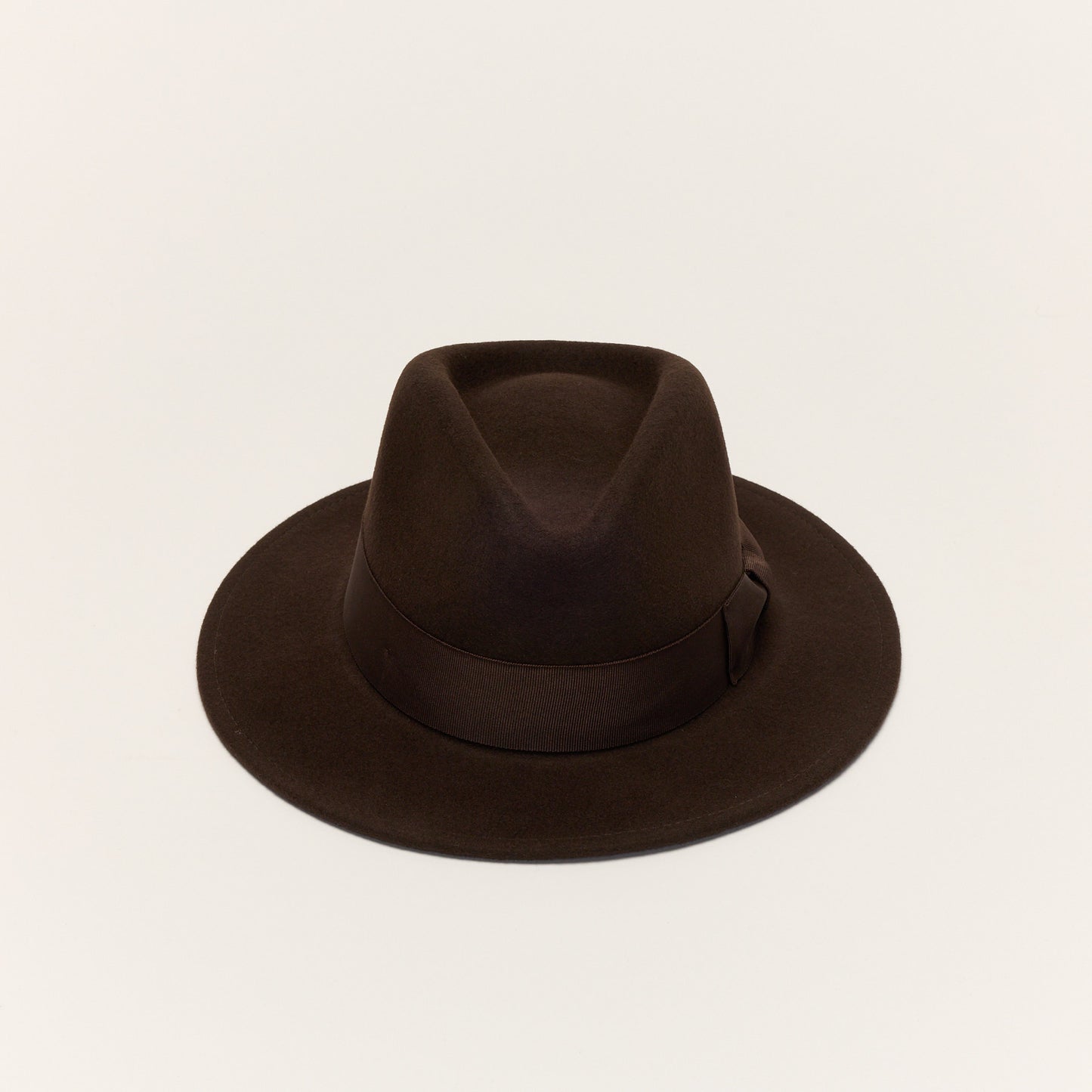 
                  
                    Brown Wool Felt Fedora Hat With Bow Band
                  
                