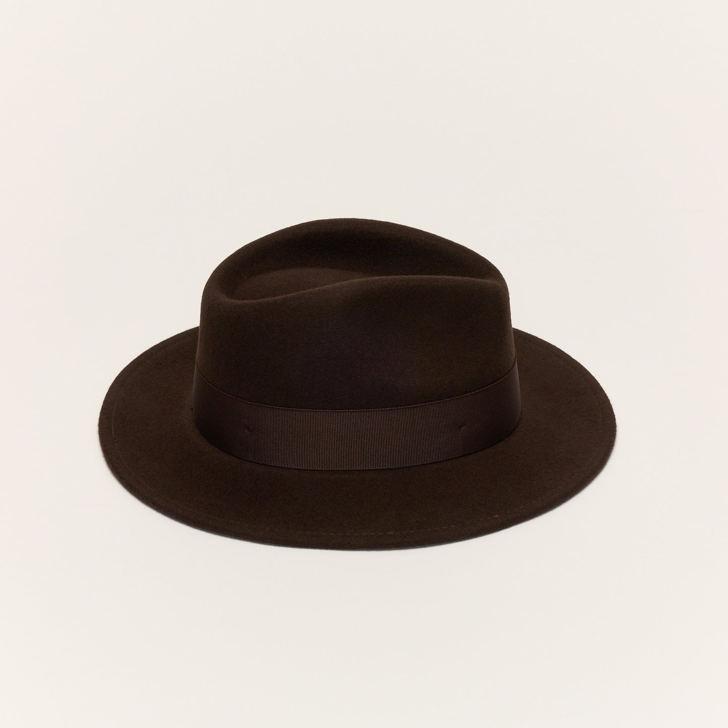 
                  
                    Brown Wool Felt Fedora Hat With Bow Band
                  
                