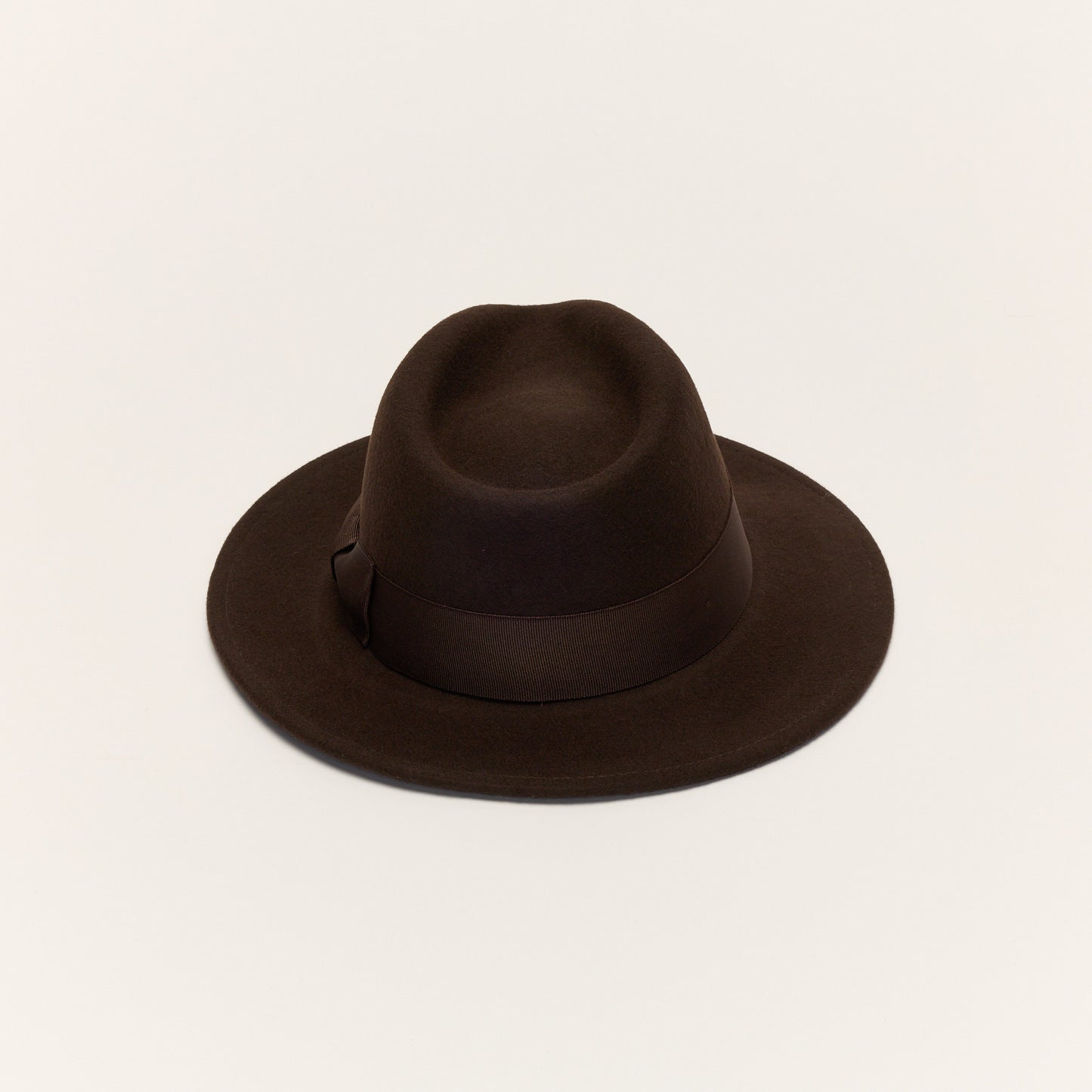 
                  
                    Brown Wool Felt Fedora Hat With Bow Band
                  
                