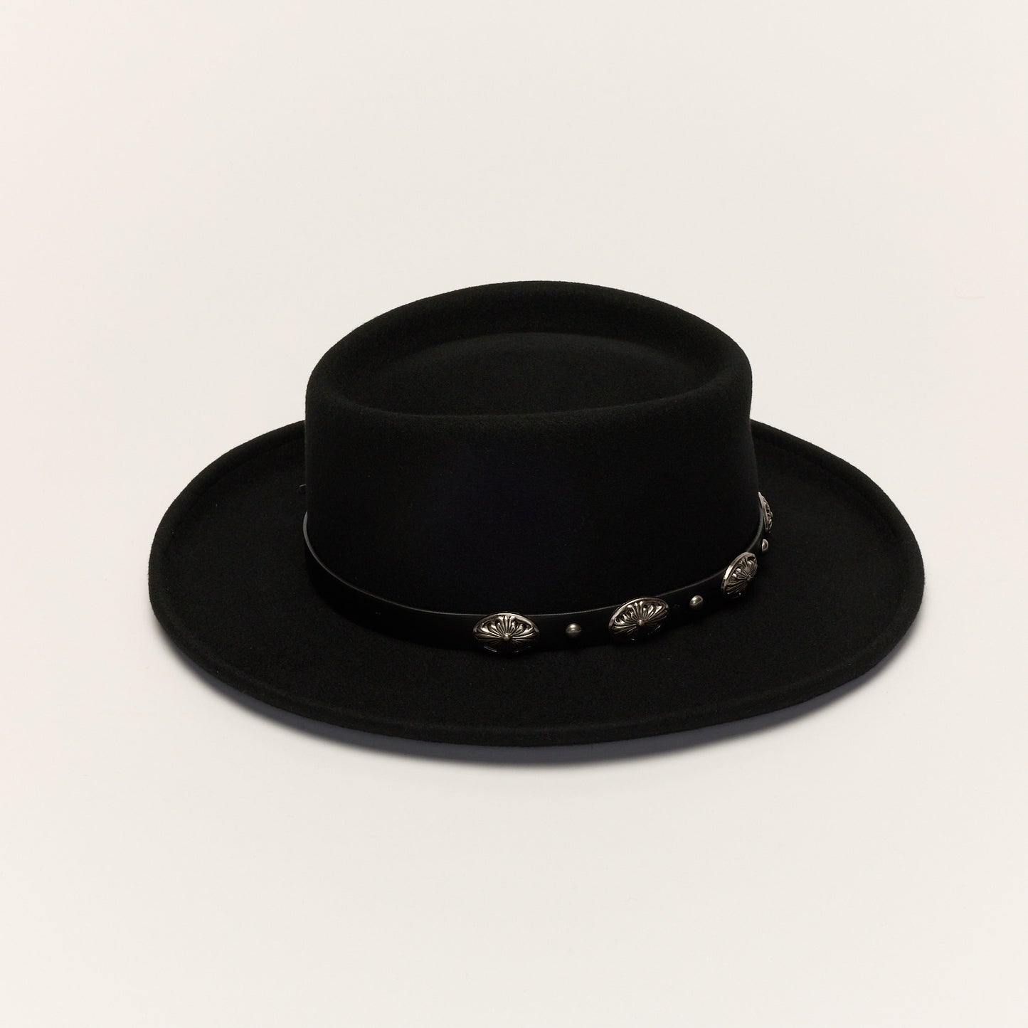 
                  
                    Black Gambler Hat With Silver Band
                  
                
