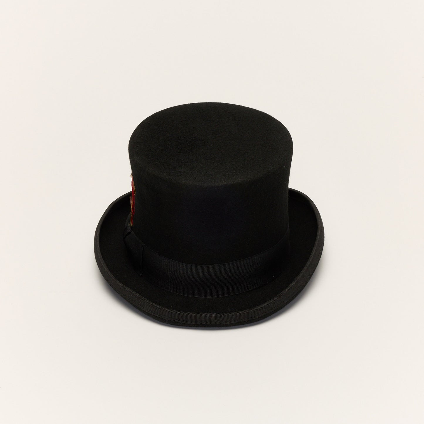 
                  
                    Black Wool Top Hat with Grosgrain Band
                  
                