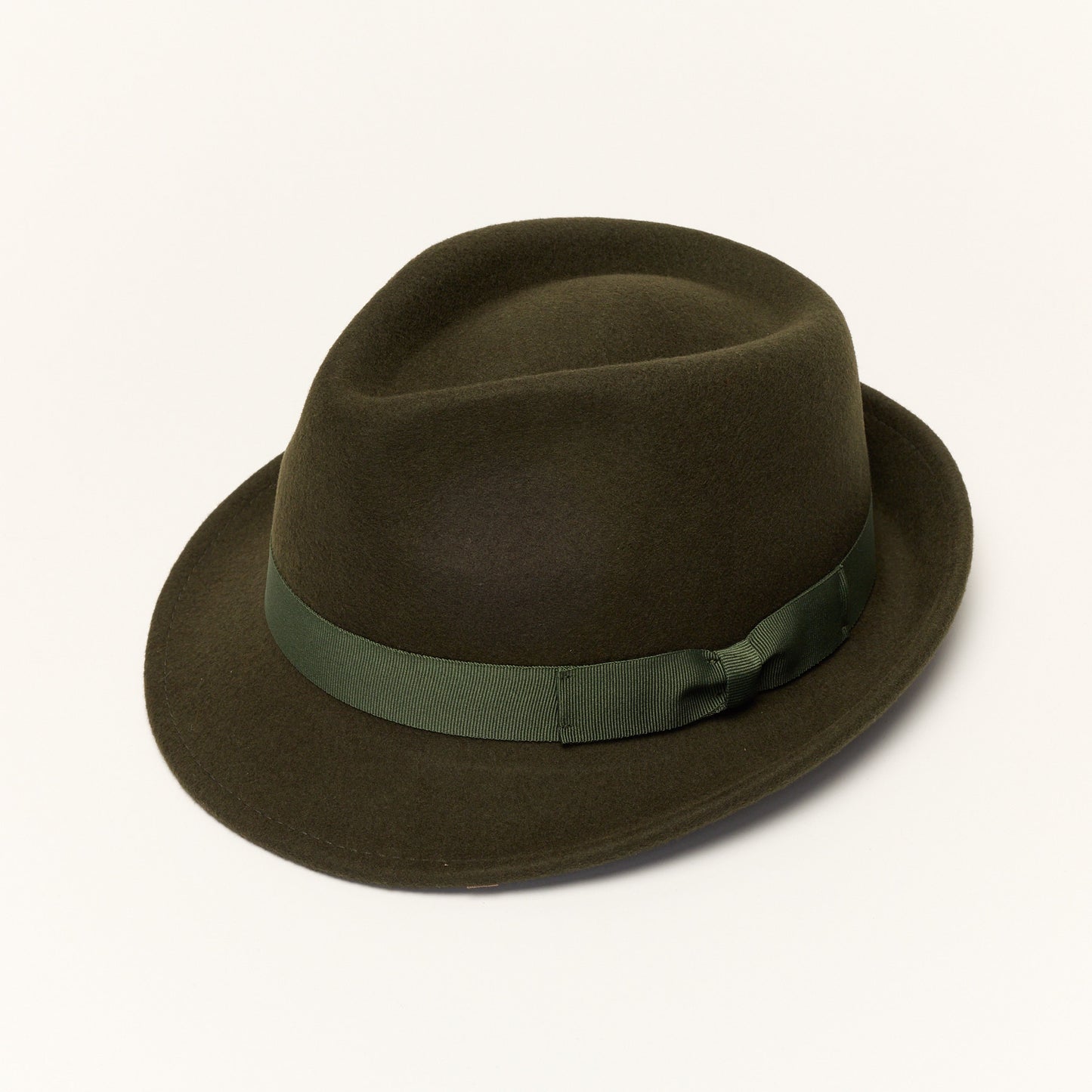 
                  
                    Khaki Trilby Hat With Teardrop Crown
                  
                