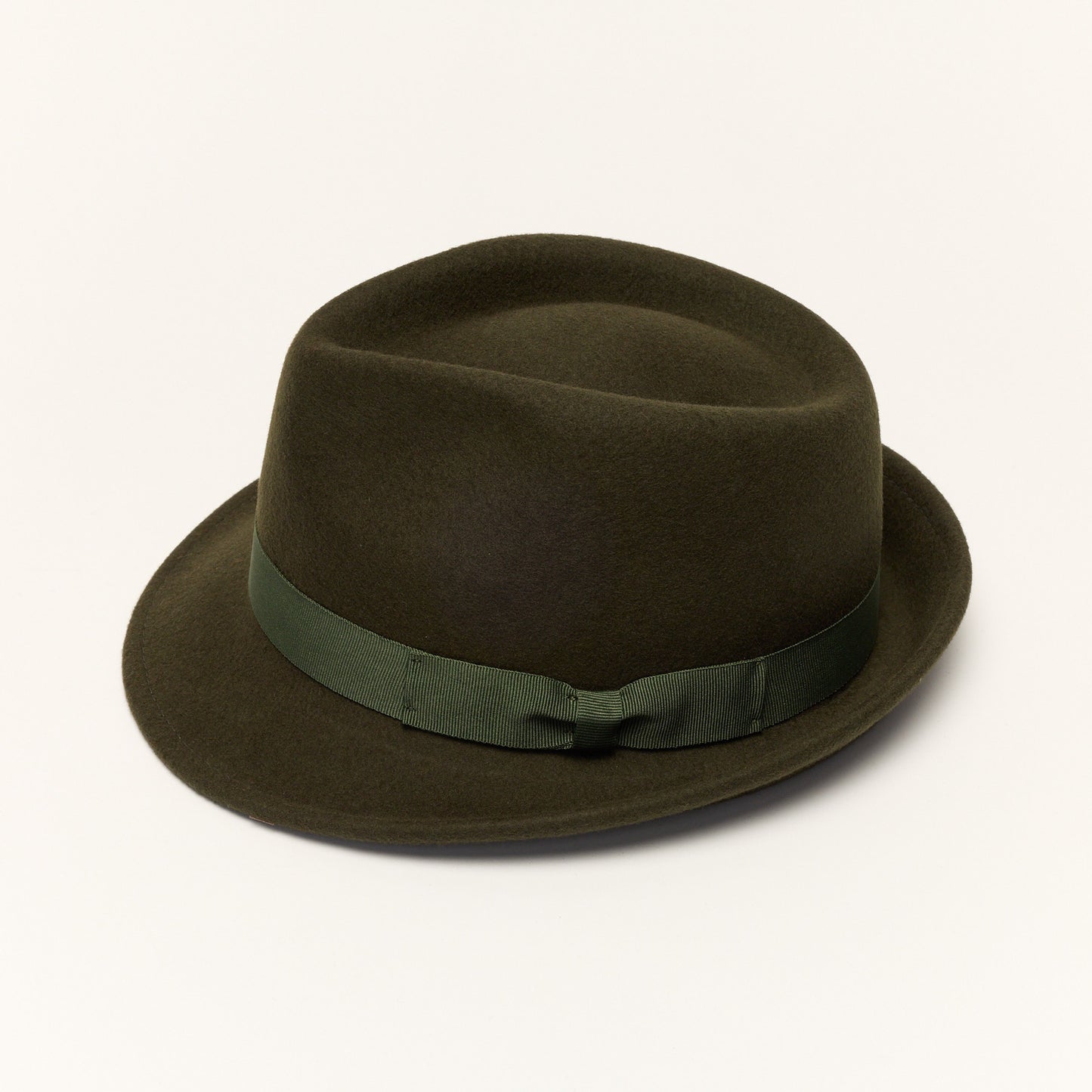 
                  
                    Khaki Trilby Hat With Teardrop Crown
                  
                