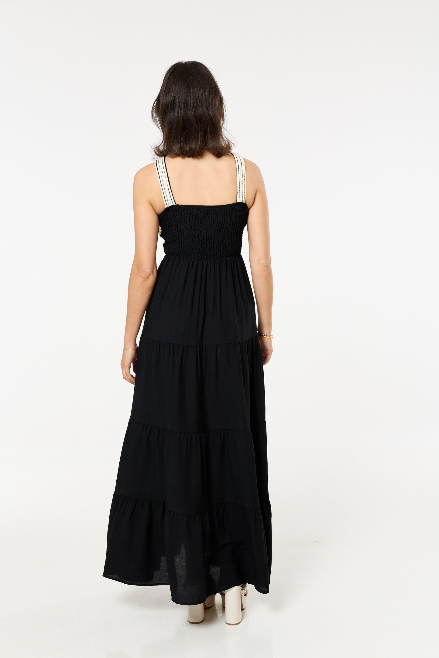 
                  
                    Contrast Bodice Tiered Maxi Dress
                  
                