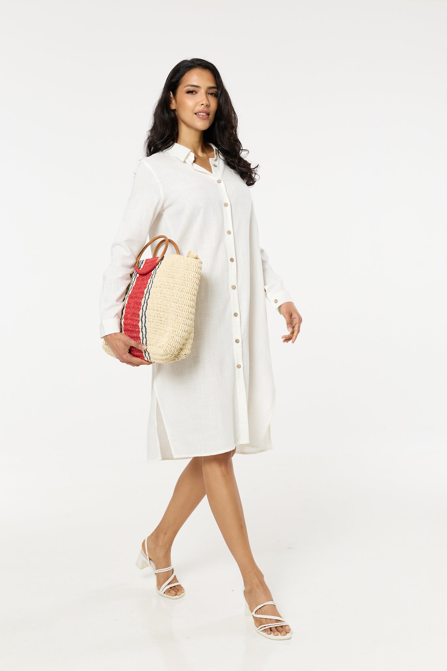 
                  
                    Striped Woven Beach Tote Bag
                  
                