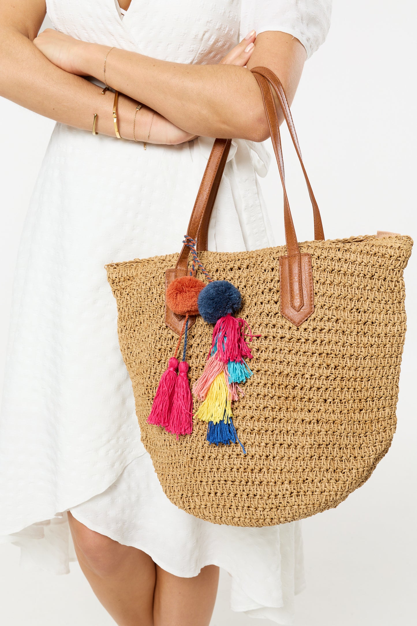 
                  
                    Pom Pom & Tassel Beach Tote Bag
                  
                