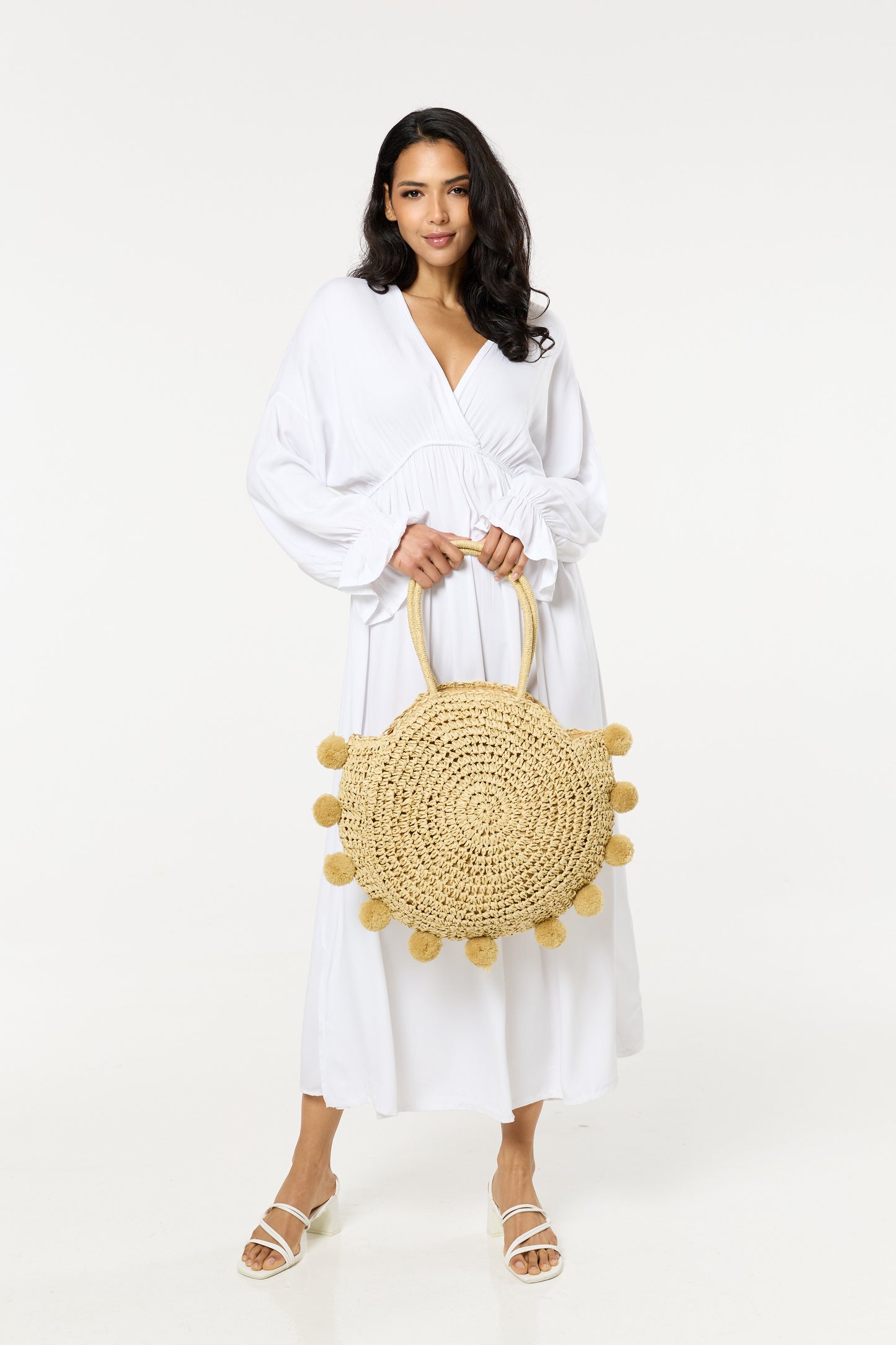 
                  
                    Pom Pom Round Beach Bag
                  
                
