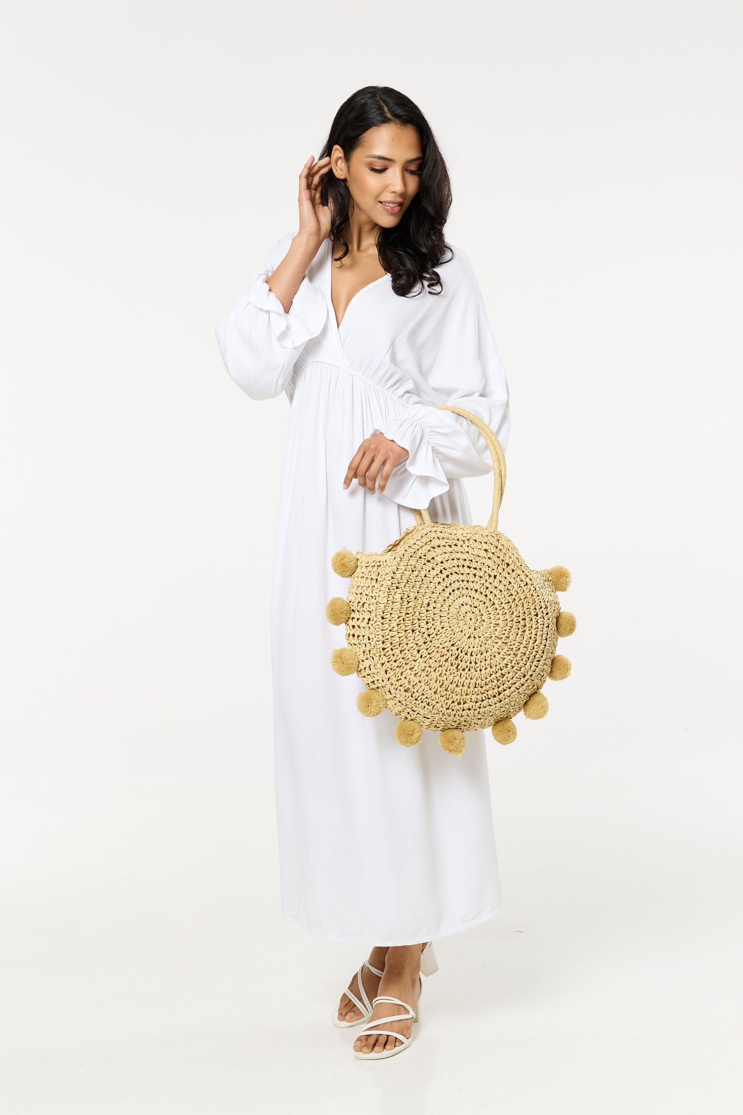 
                  
                    Pom Pom Round Beach Bag
                  
                