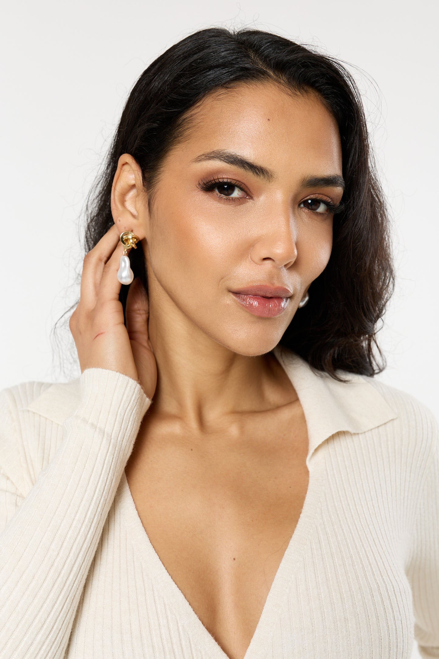 
                  
                    Gold Baroque Pearl Drop Earrings
                  
                