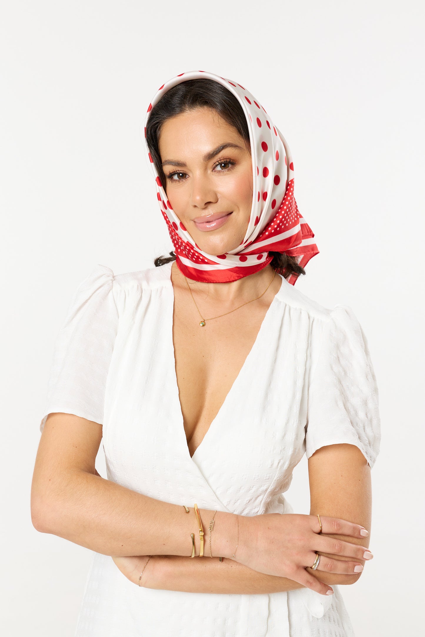 
                  
                    Retro Polka Dot Satin Scarf
                  
                
