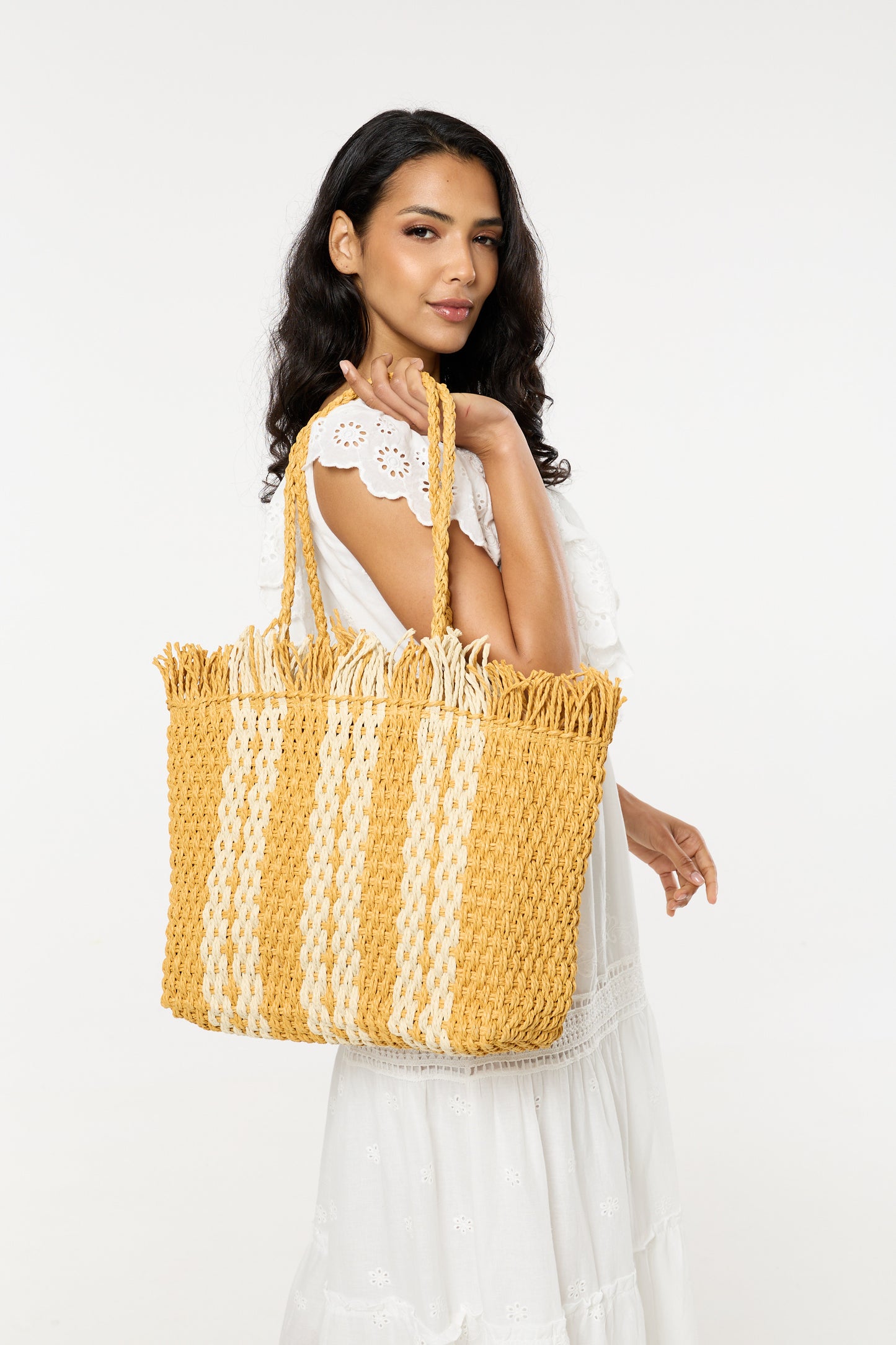 
                  
                    Fringe Stripe Beach Tote Bag
                  
                