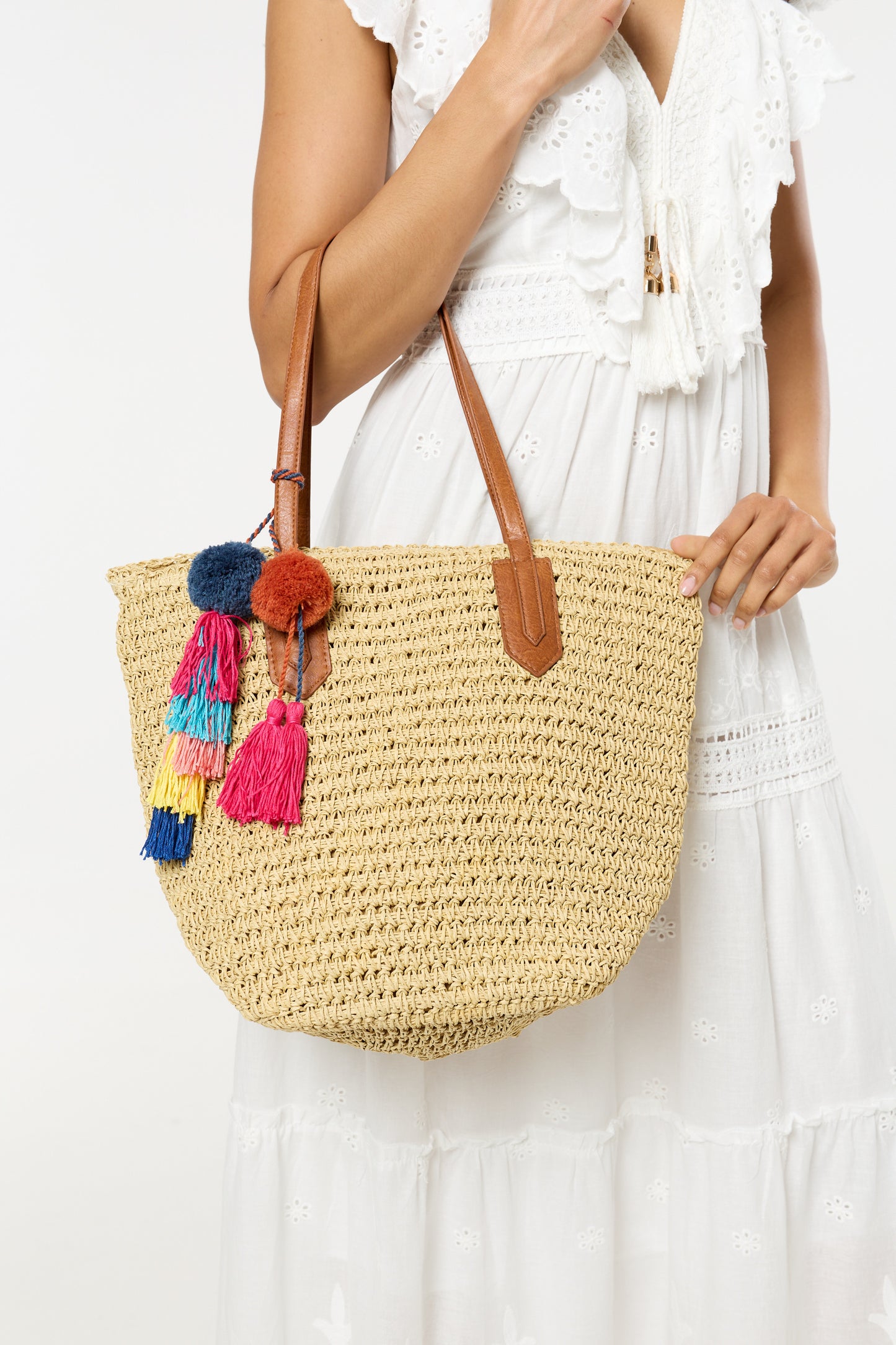 
                  
                    Pom Pom & Tassel Beach Tote Bag
                  
                