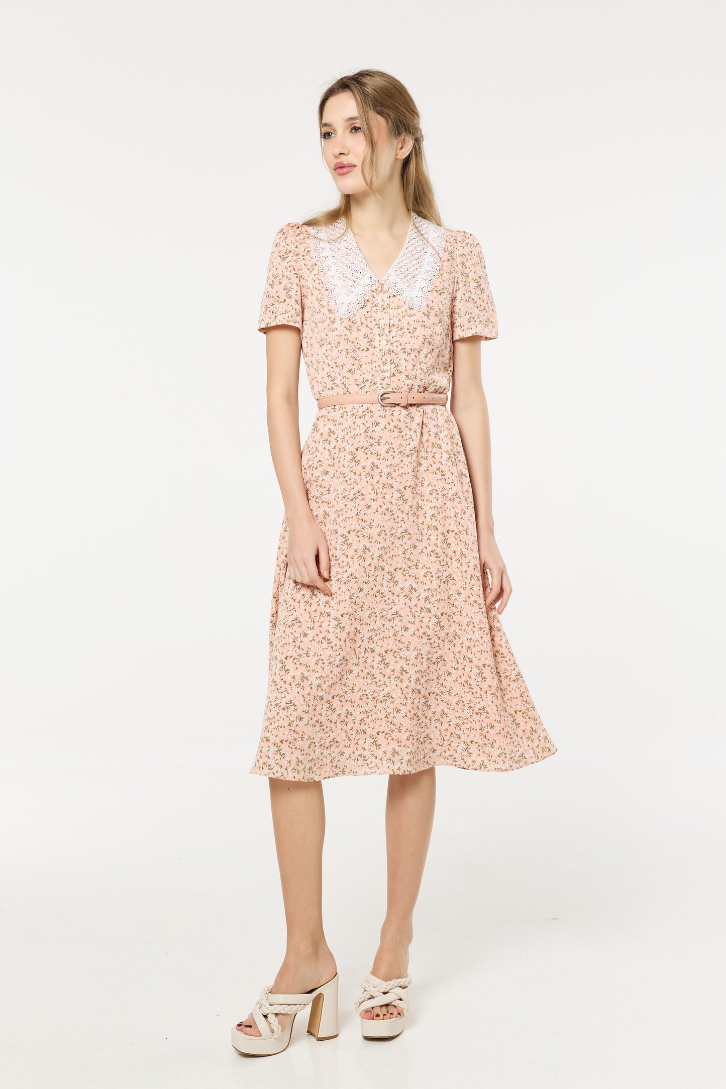 liquorish a line lace detail midi dress Midi Dresses Liquorish Online