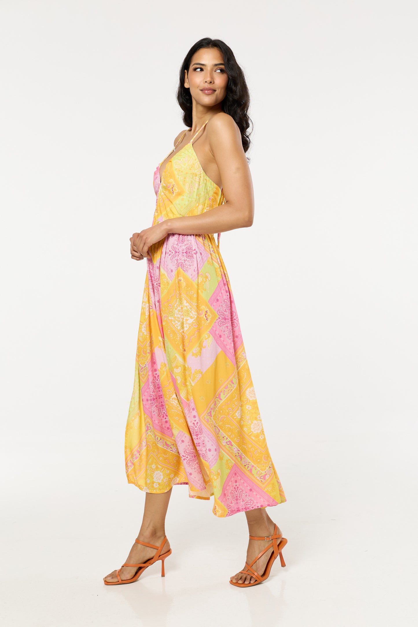
                  
                    Paisley Print Open Back Maxi Dress
                  
                