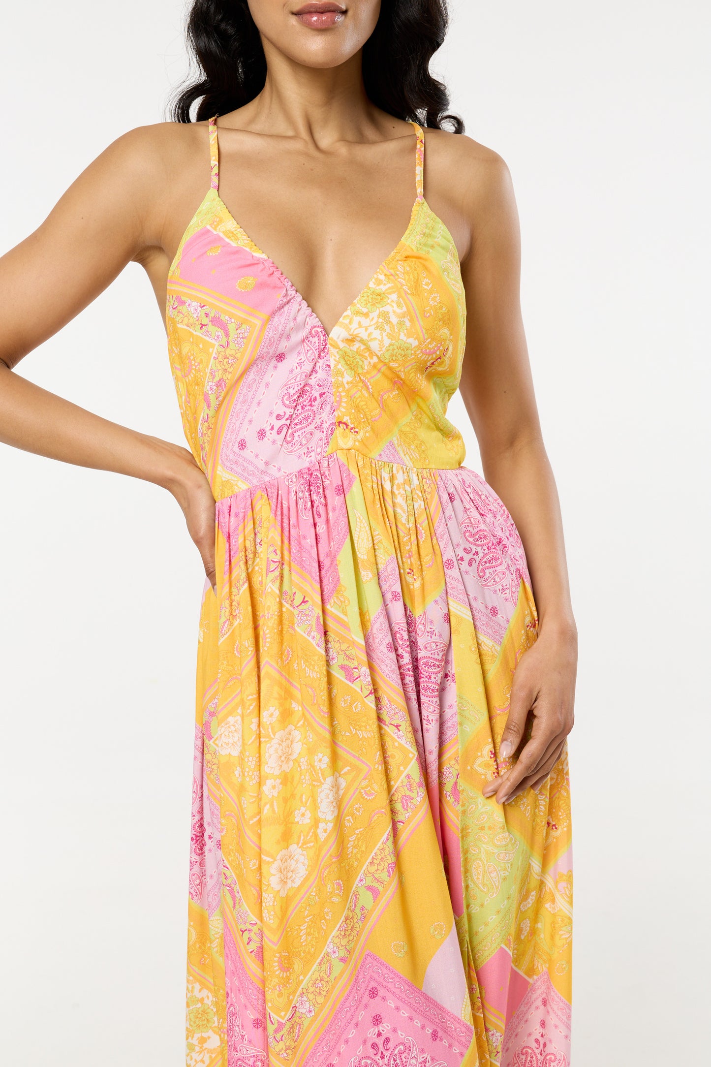 
                  
                    Paisley Print Open Back Maxi Dress
                  
                