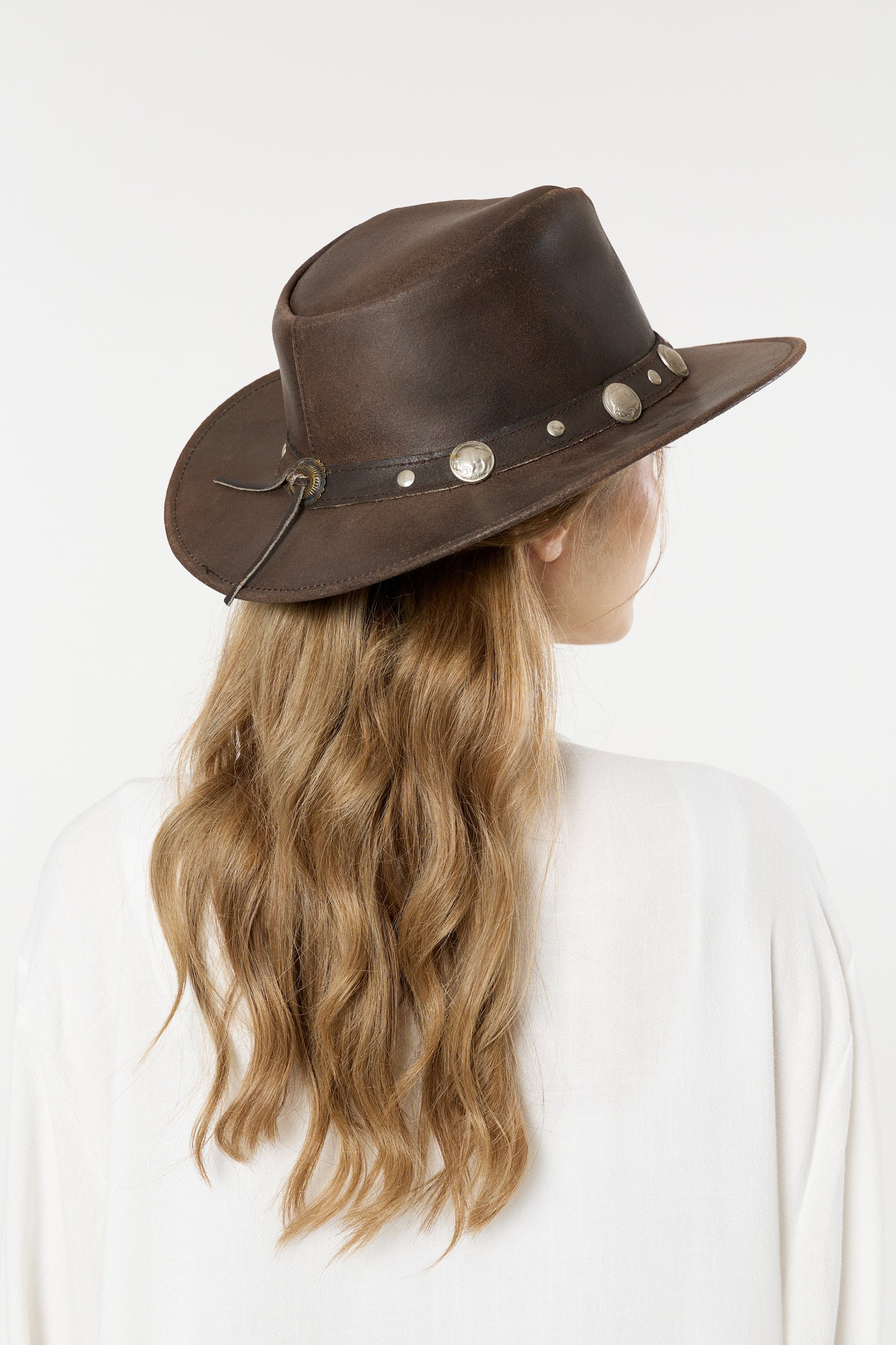 
                  
                    Brown Genuine Leather Cowboy Hat
                  
                