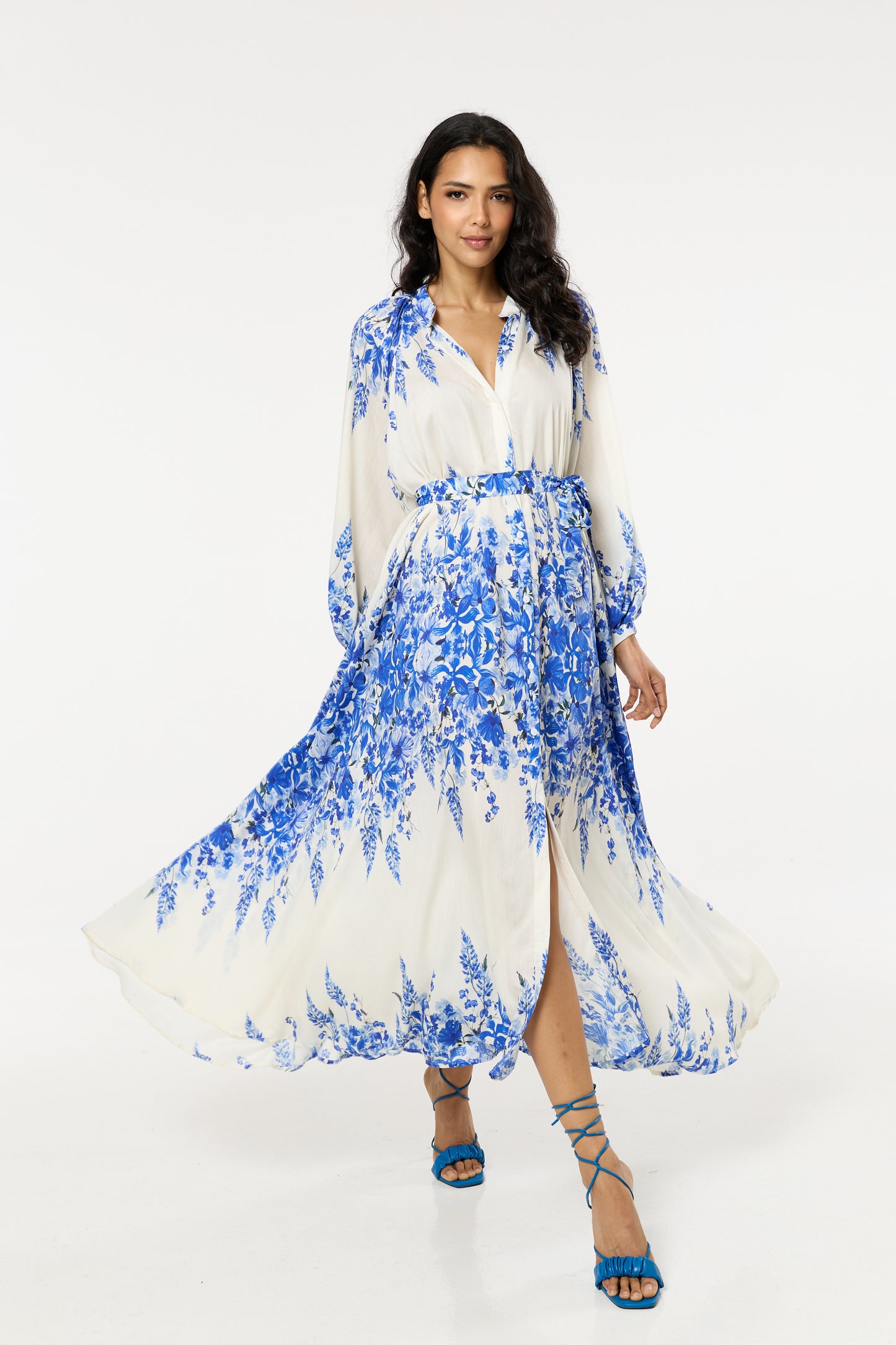 
                  
                    Blue Floral Maxi Dress
                  
                