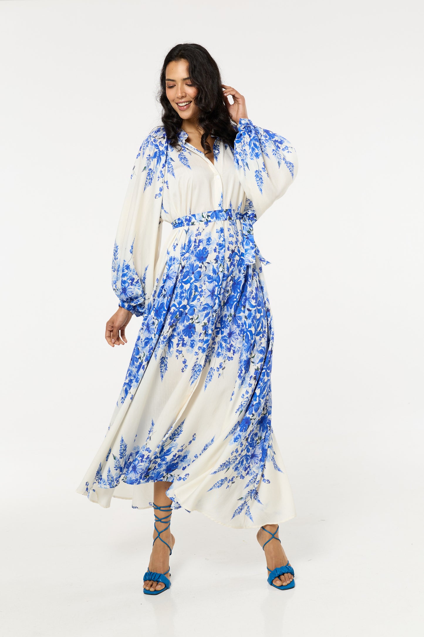 
                  
                    Blue Floral Maxi Dress
                  
                