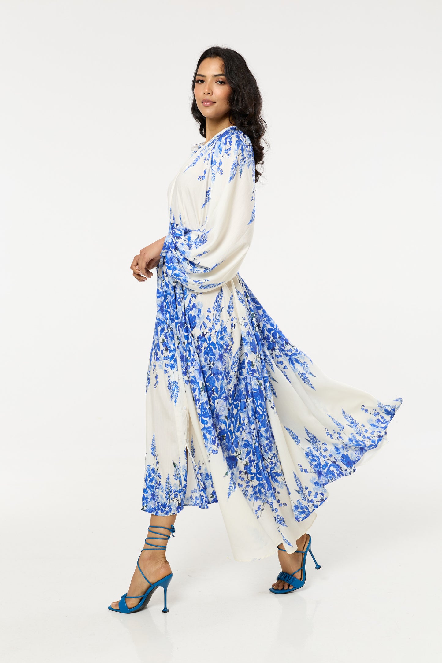 
                  
                    Blue Floral Maxi Dress
                  
                