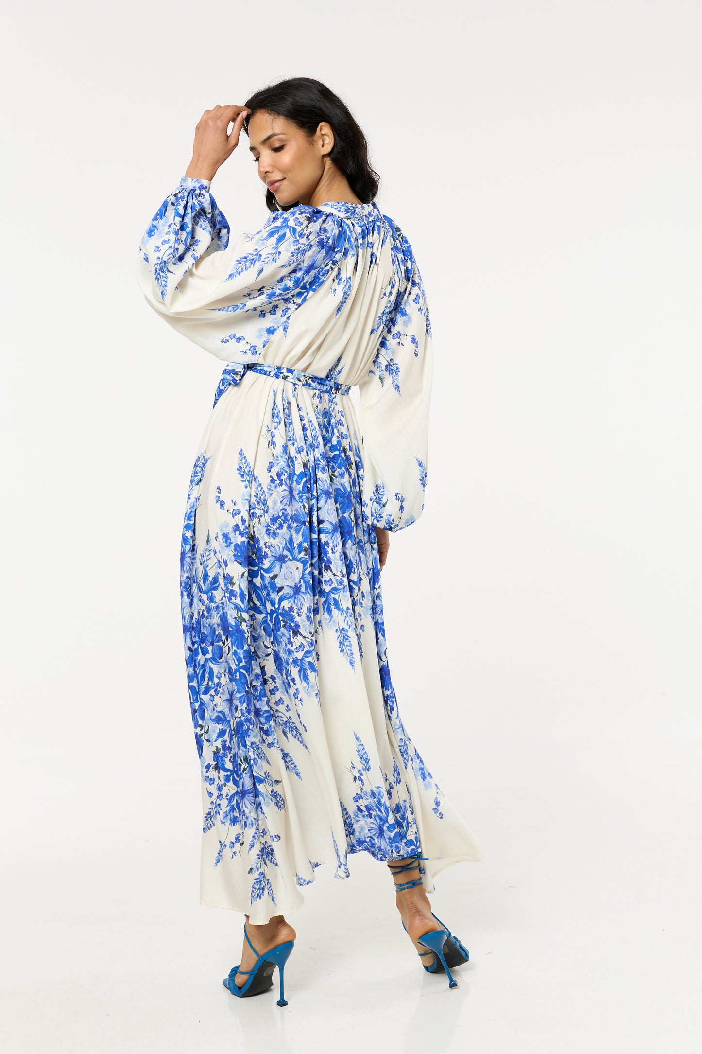 
                  
                    Blue Floral Maxi Dress
                  
                