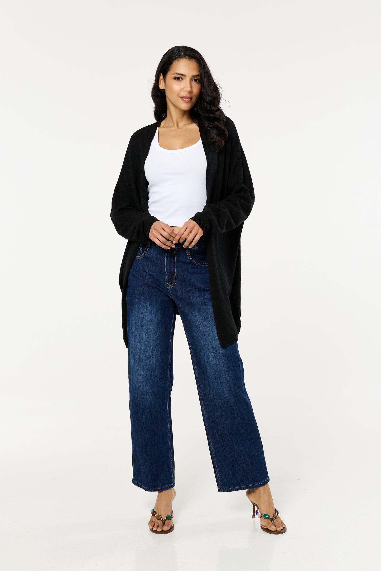 
                  
                    Black Star Back Knitted Cardigan
                  
                