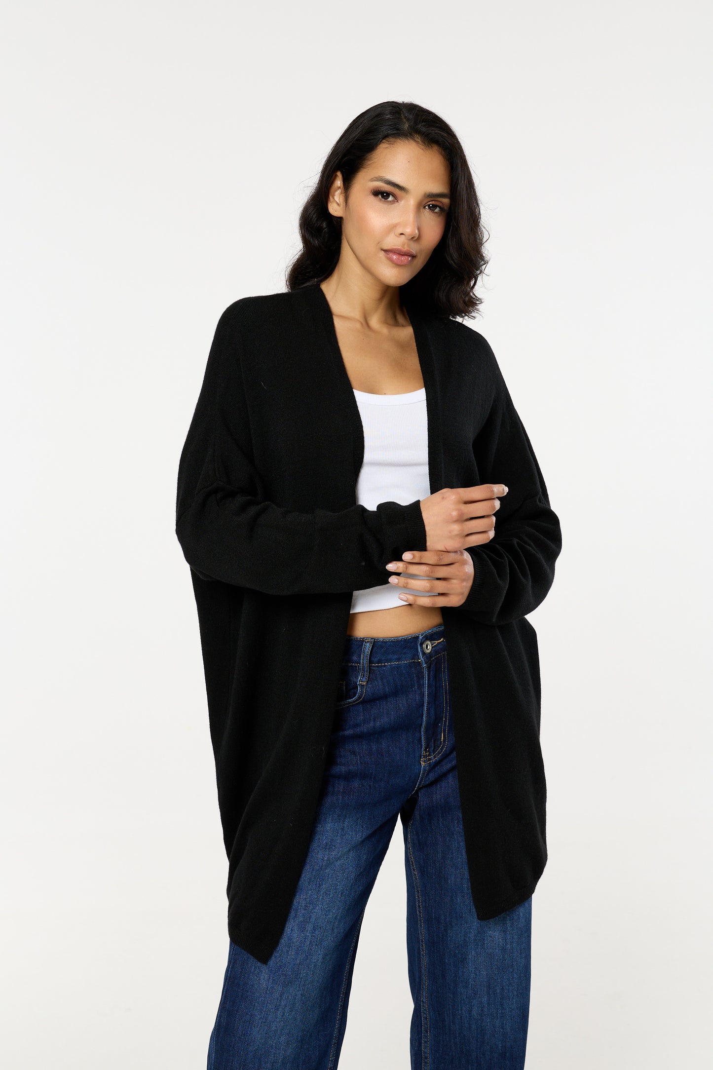 
                  
                    Black Star Back Knitted Cardigan
                  
                