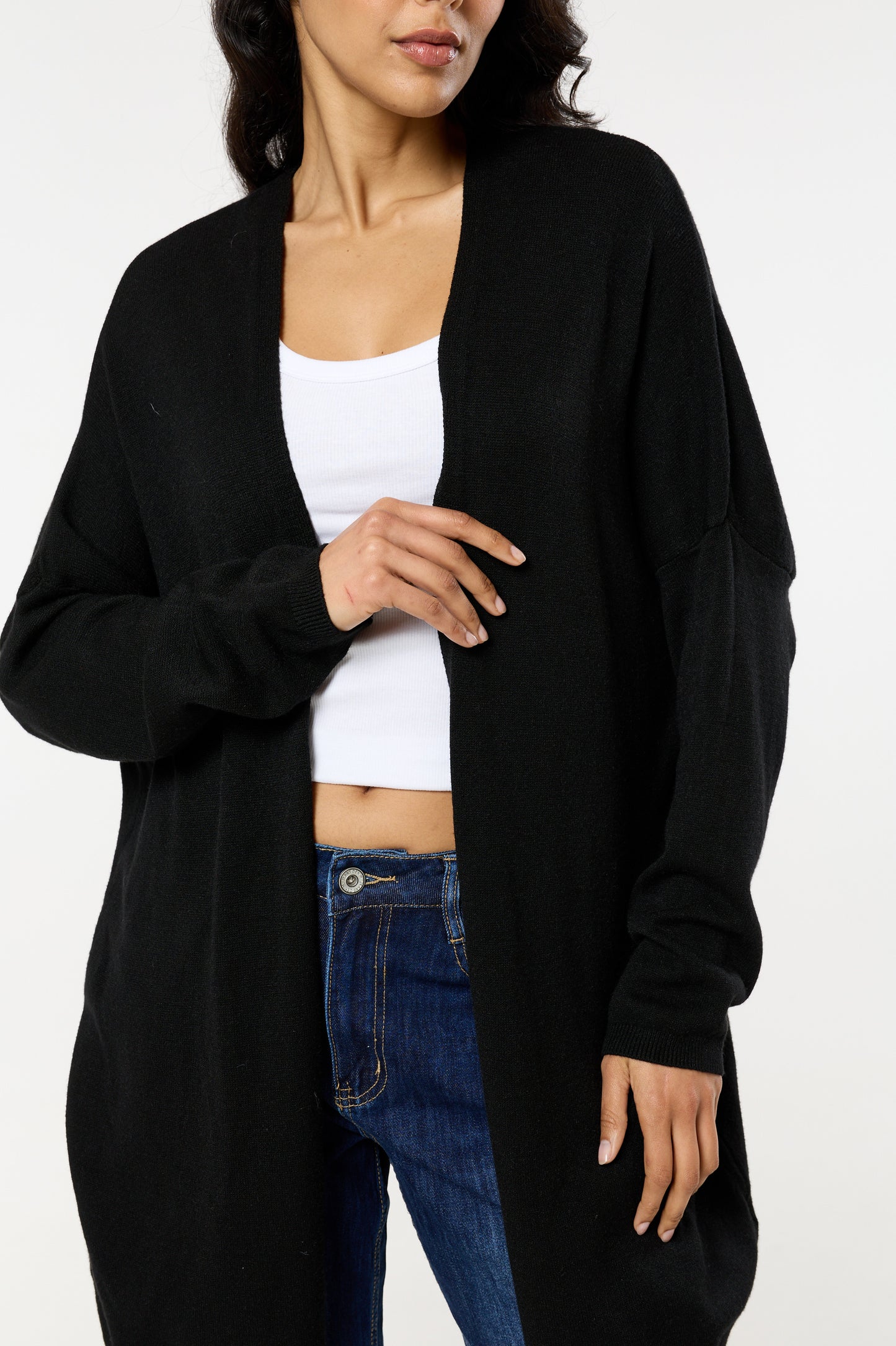 
                  
                    Black Star Back Knitted Cardigan
                  
                
