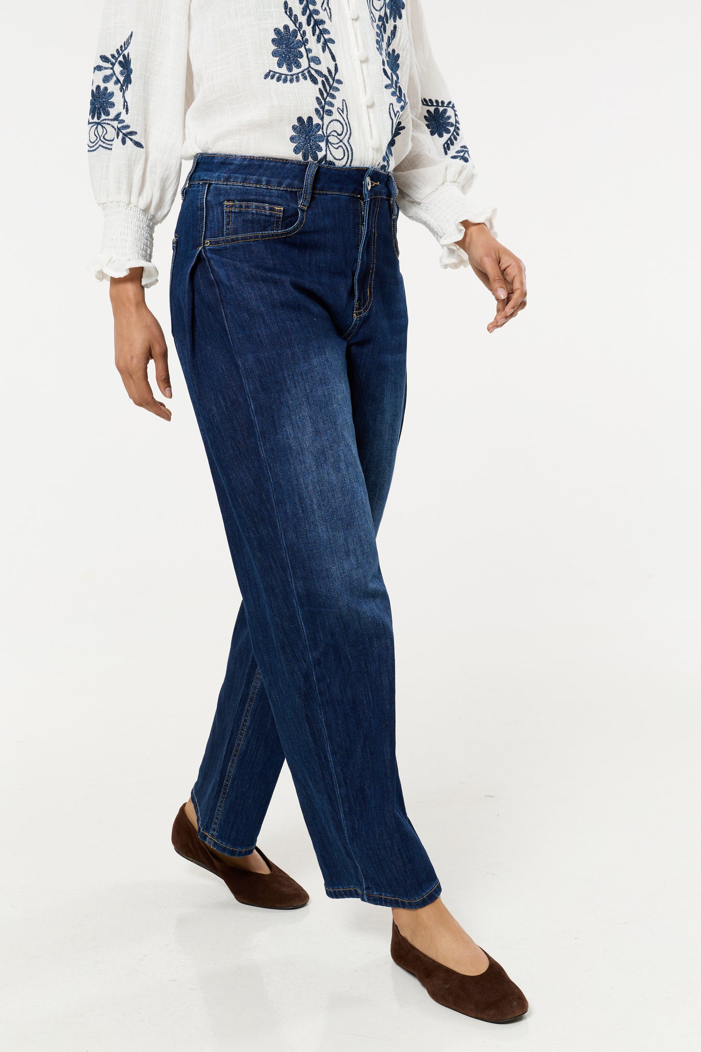 
                  
                    Dark Wash Wide Leg Denim Jeans
                  
                