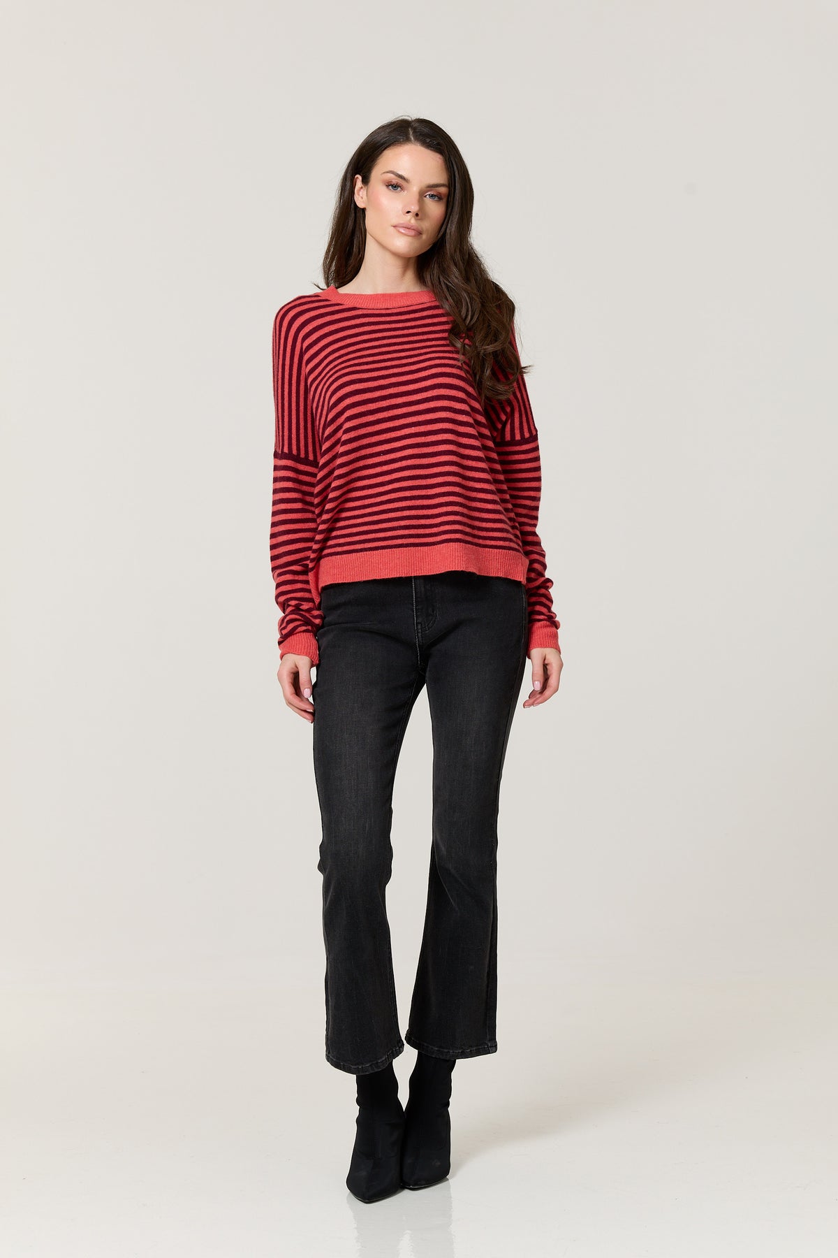 
                  
                    Red Stripe Wool Cashmere Blend Jumper
                  
                
