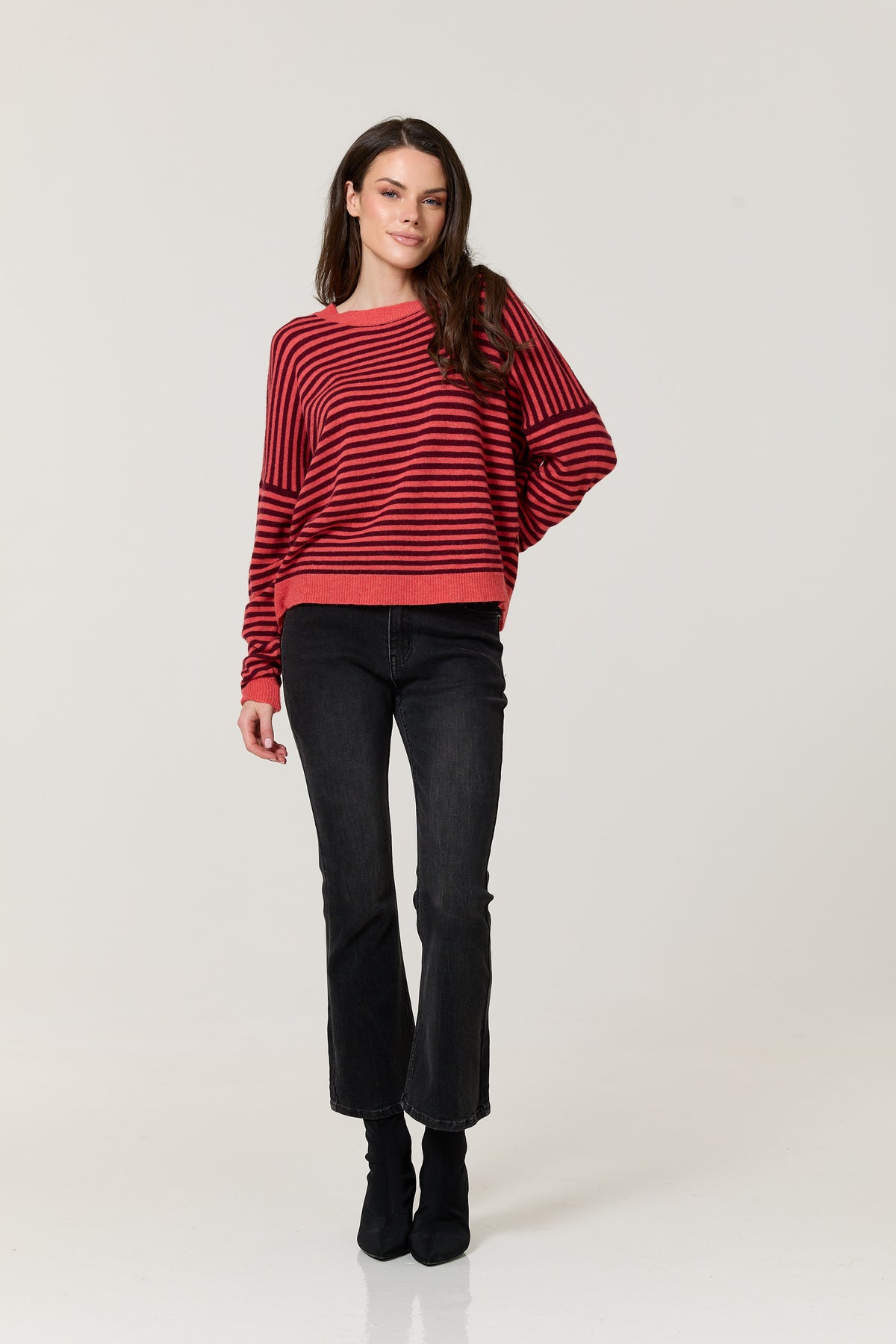 
                  
                    Red Stripe Wool Cashmere Blend Jumper
                  
                