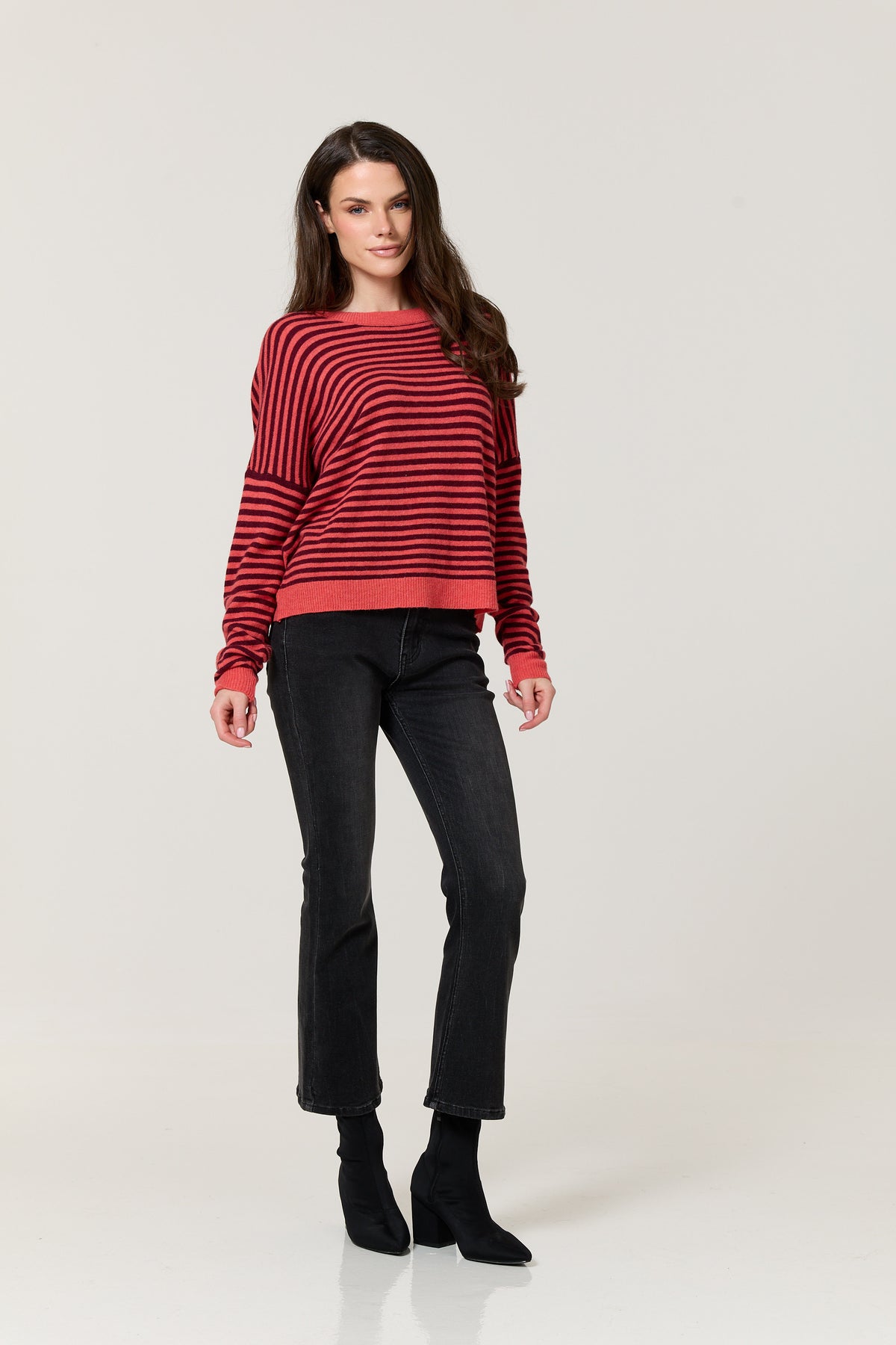 
                  
                    Red Stripe Wool Cashmere Blend Jumper
                  
                