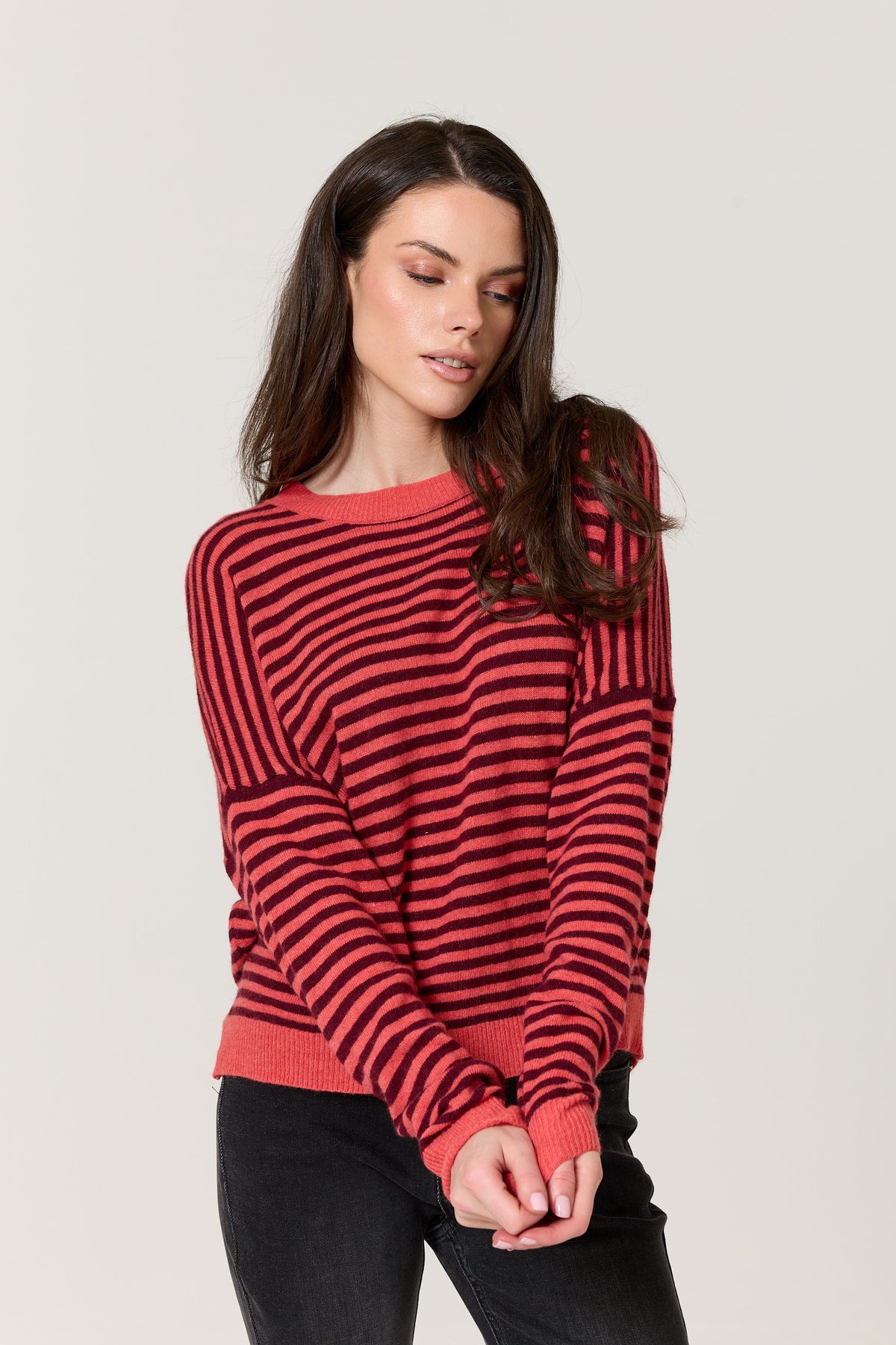 
                  
                    Red Stripe Wool Cashmere Blend Jumper
                  
                