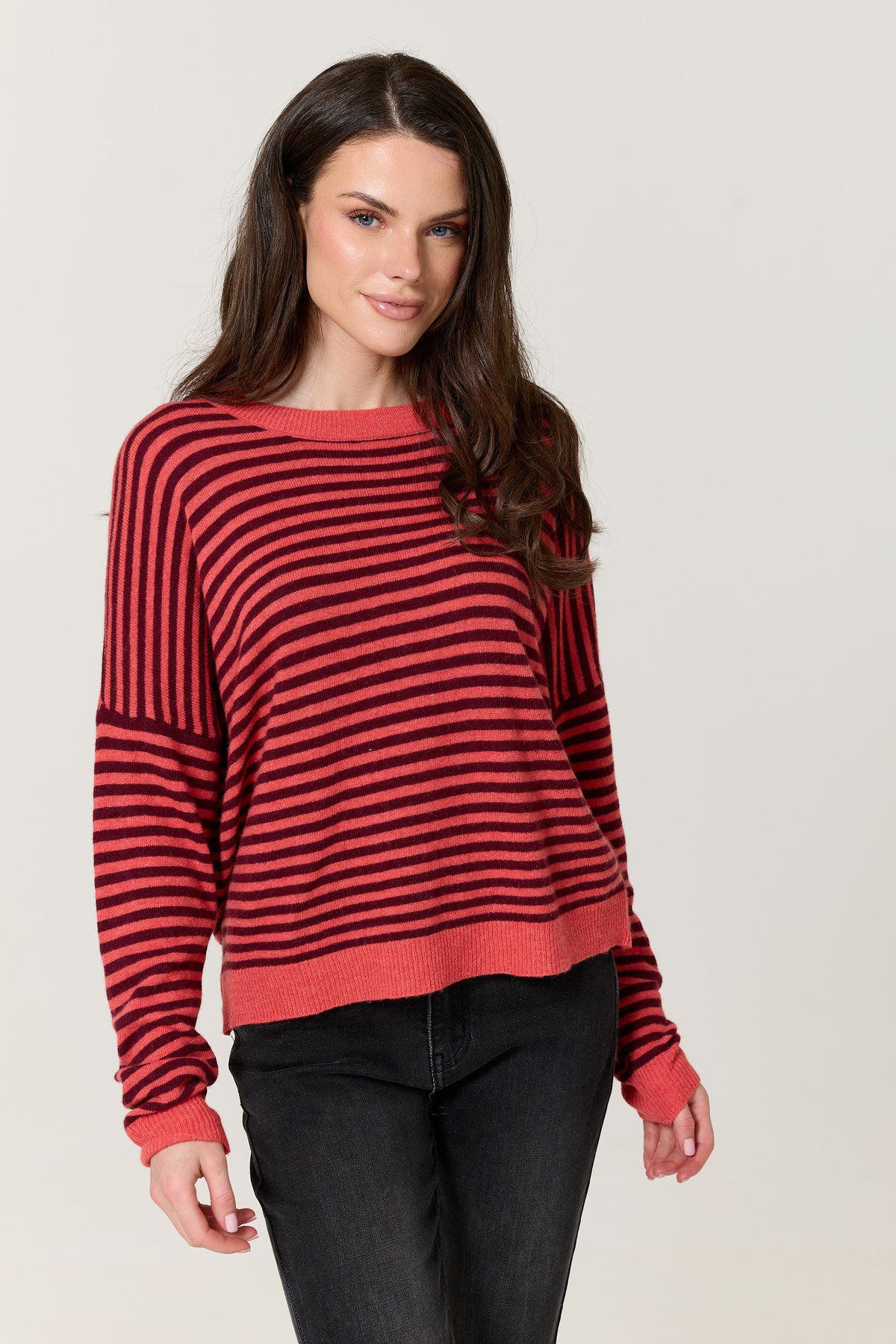 
                  
                    Red Stripe Wool Cashmere Blend Jumper
                  
                