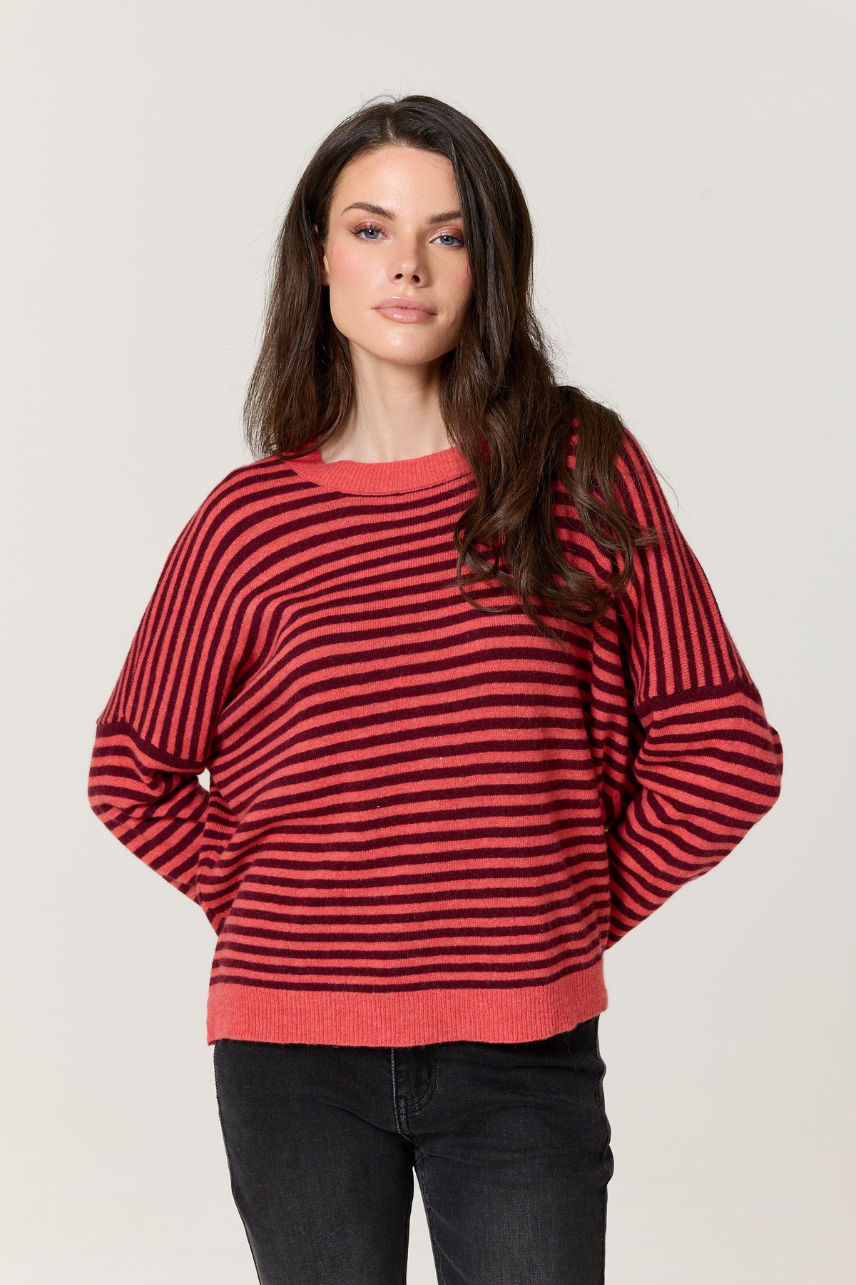 
                  
                    Red Stripe Wool Cashmere Blend Jumper
                  
                