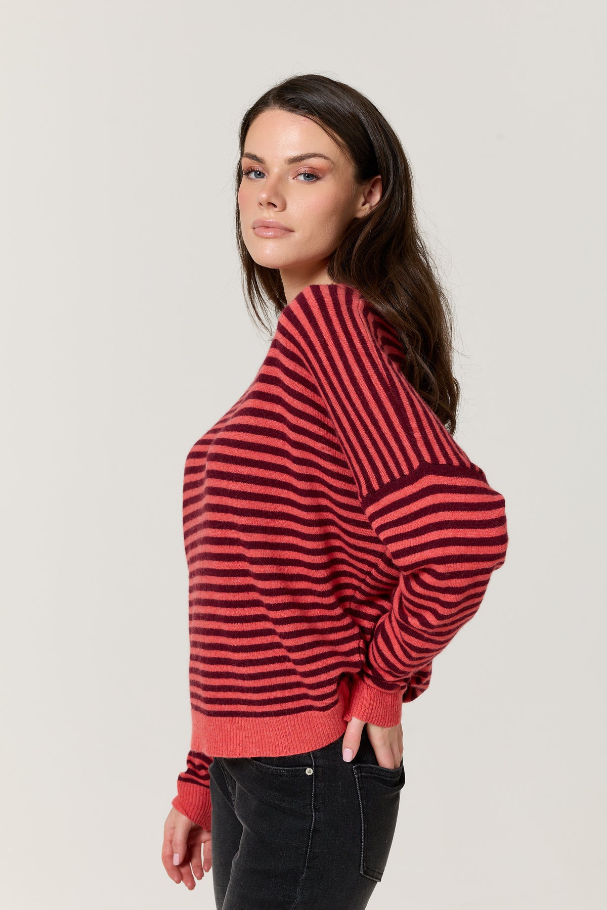 
                  
                    Red Stripe Wool Cashmere Blend Jumper
                  
                