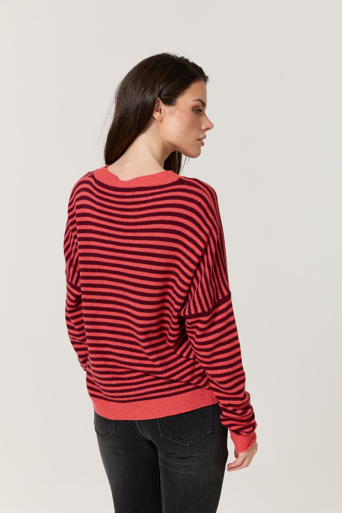 
                  
                    Red Stripe Wool Cashmere Blend Jumper
                  
                