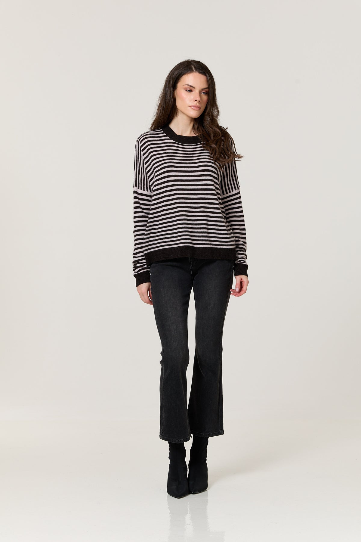 
                  
                    Black Stripe Wool Cashmere Blend Jumper
                  
                