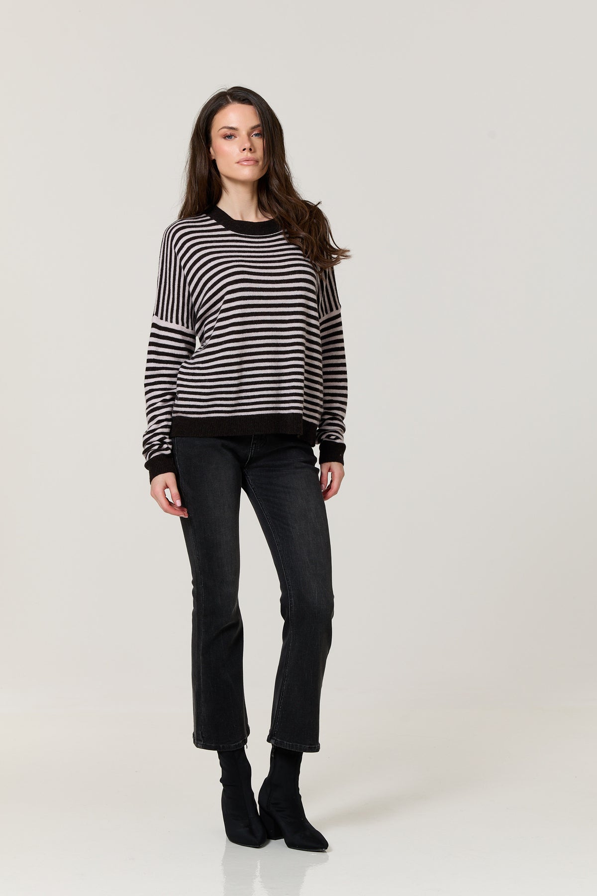 
                  
                    Black Stripe Wool Cashmere Blend Jumper
                  
                