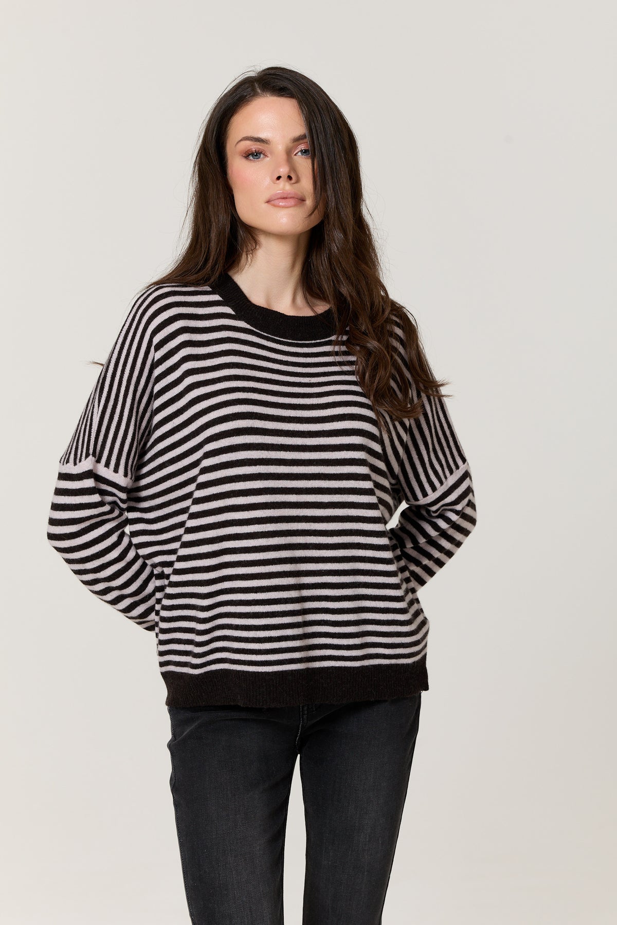 
                  
                    Black Stripe Wool Cashmere Blend Jumper
                  
                